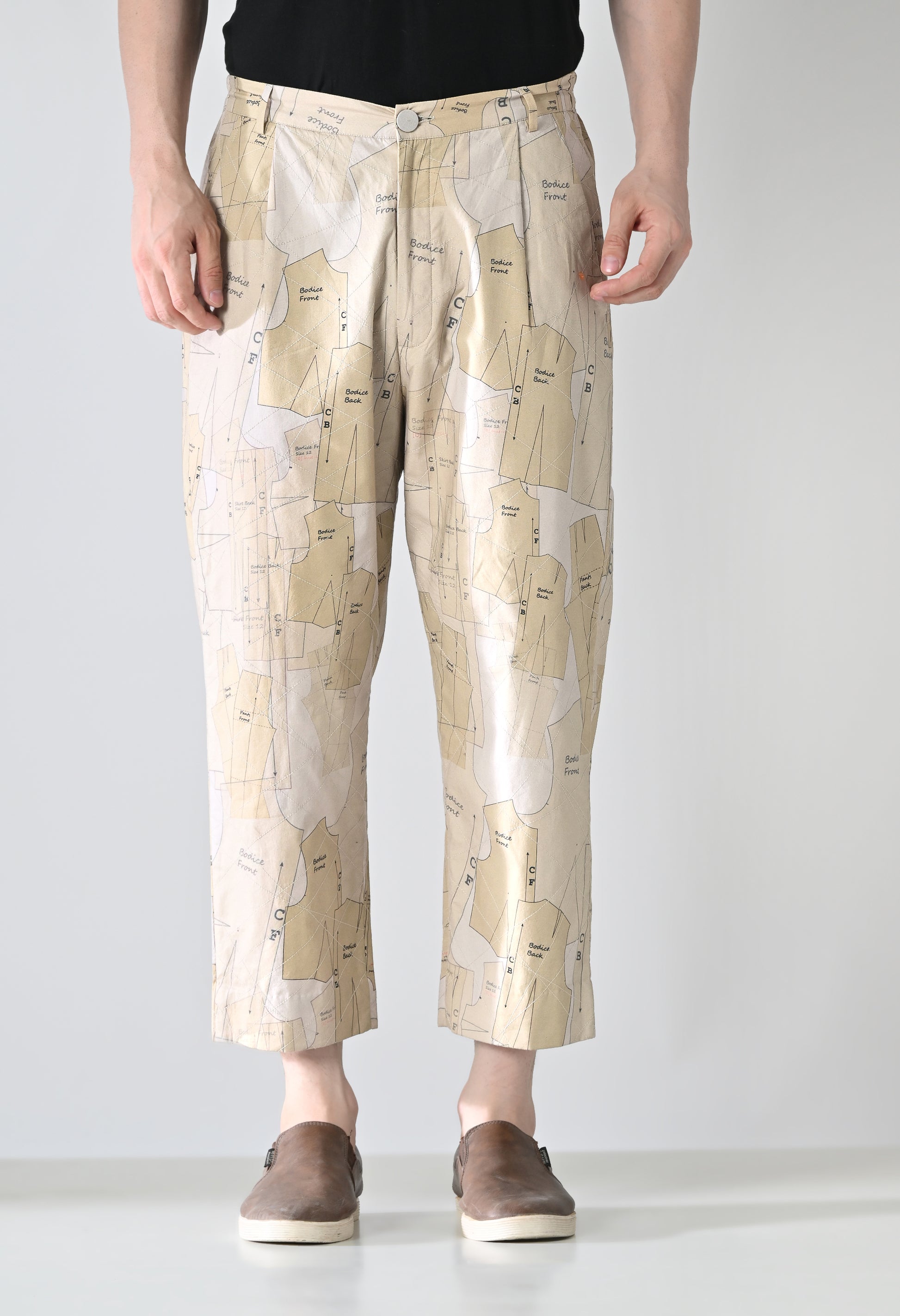 Pattern print trousers