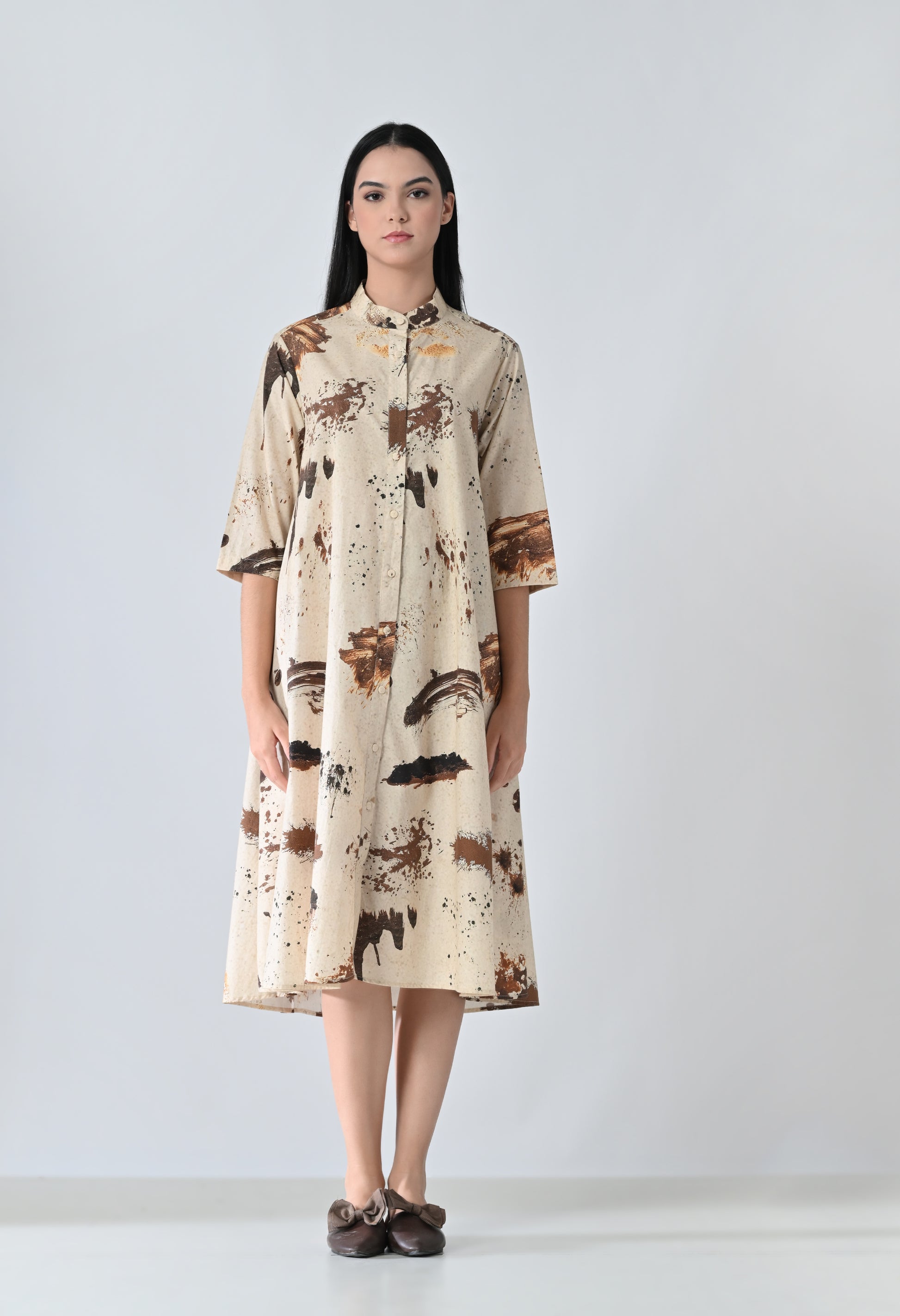 splash brown shirt
