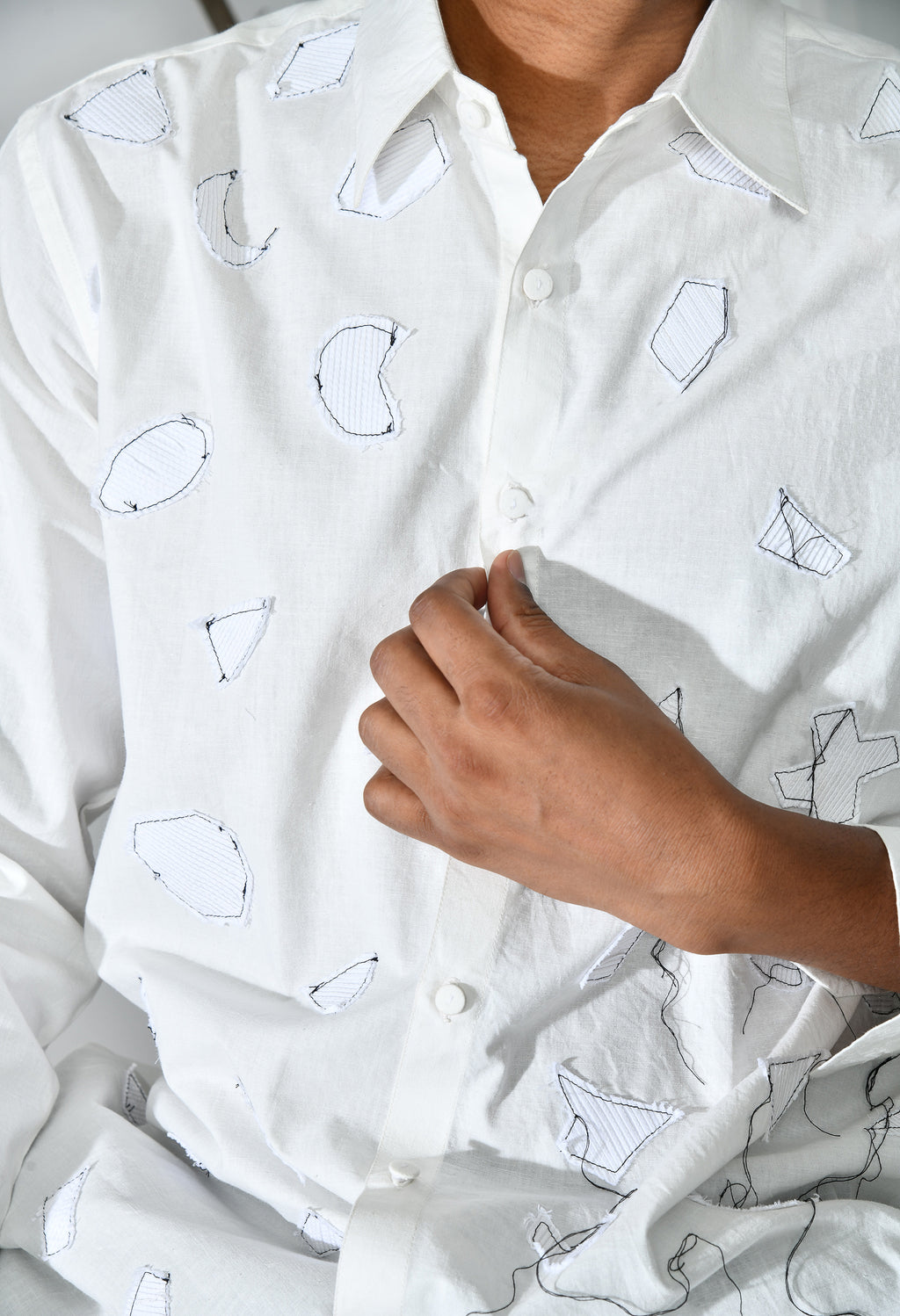 White detailed shirt