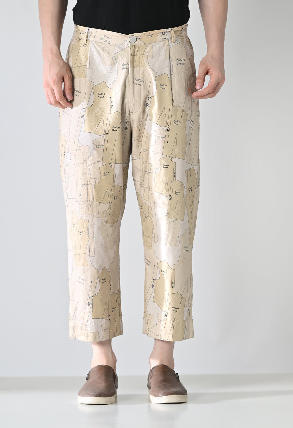 Pattern print trousers