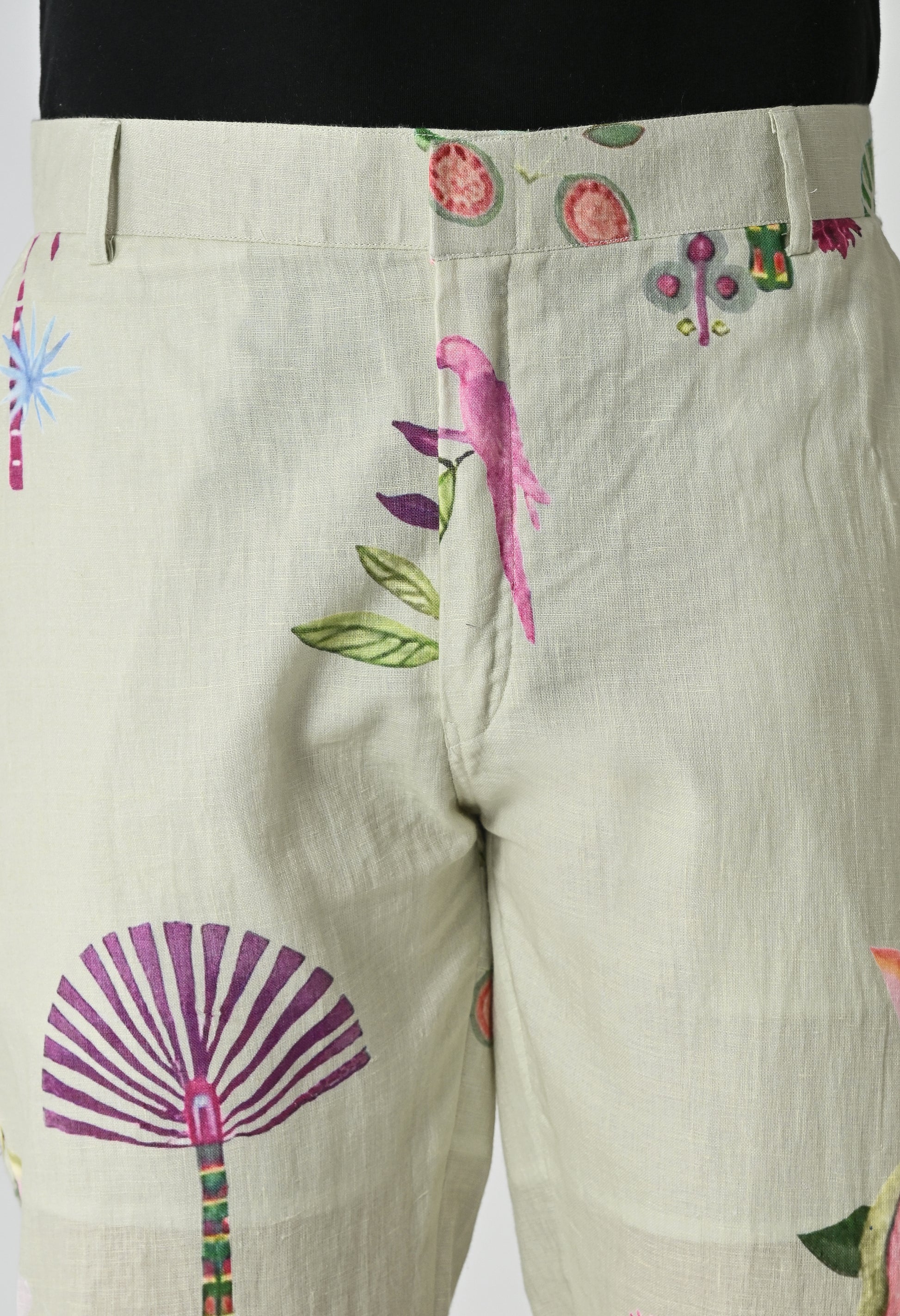 Heritage print trousers