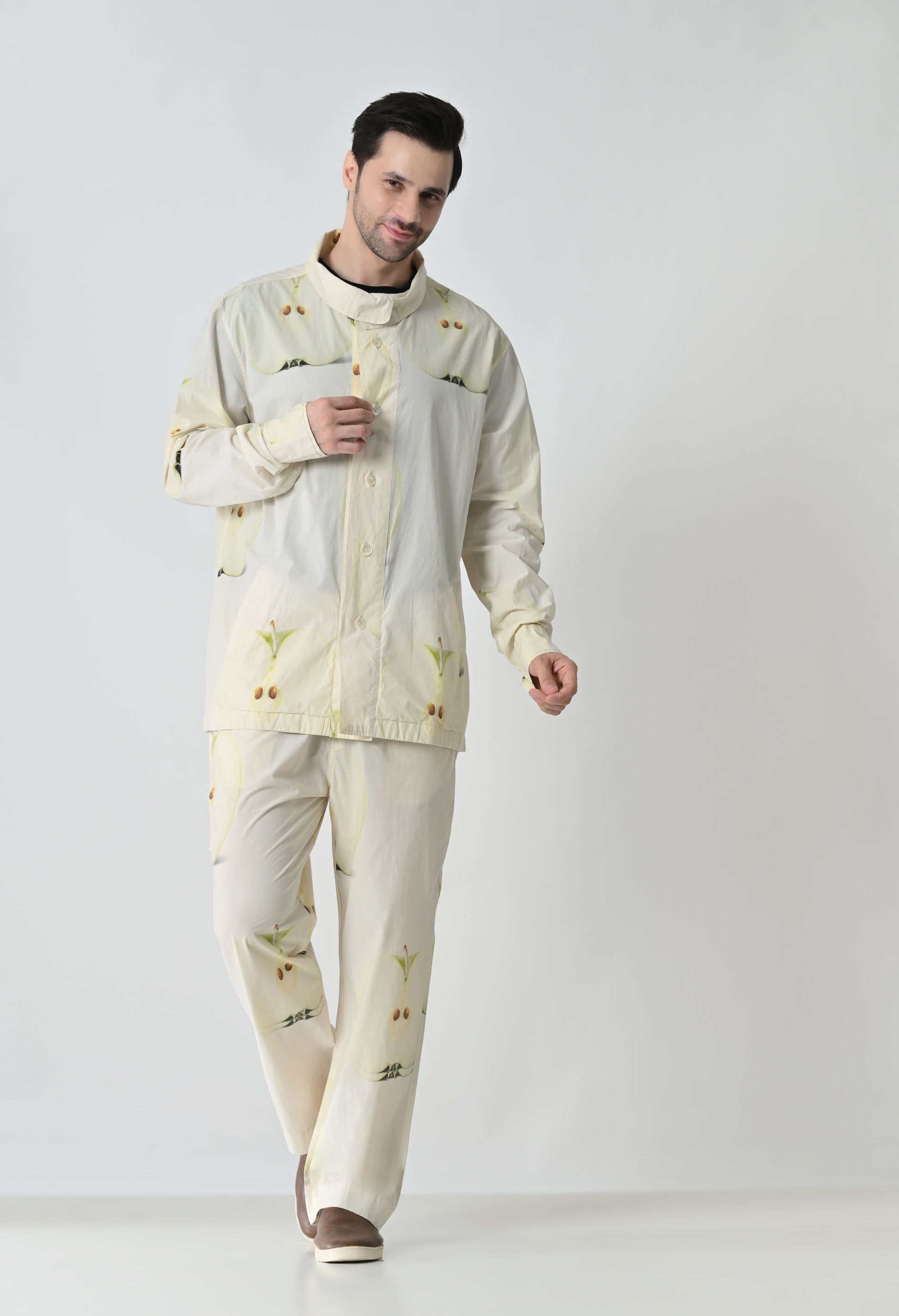 Fruit print trousers