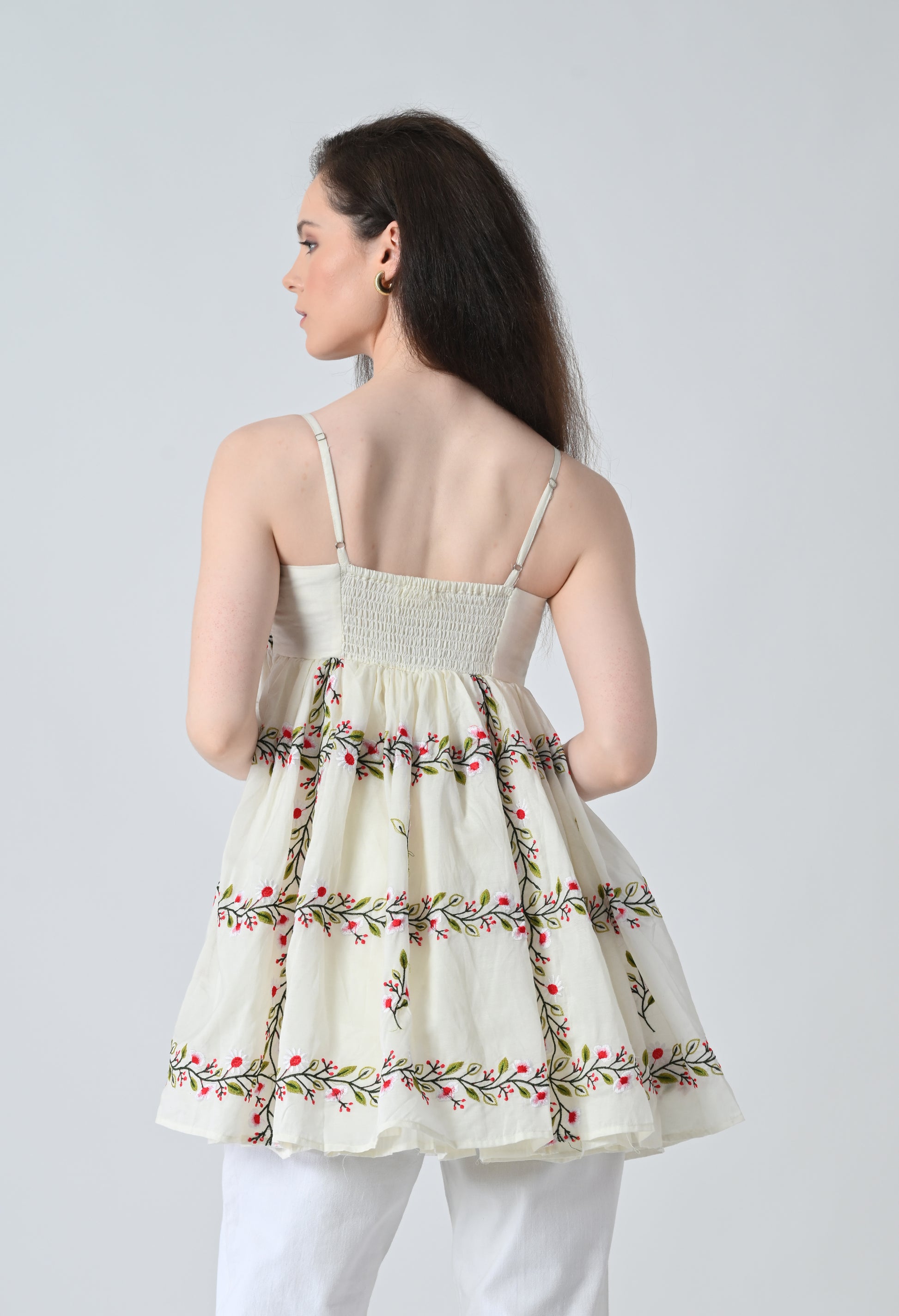Embroided mini dress