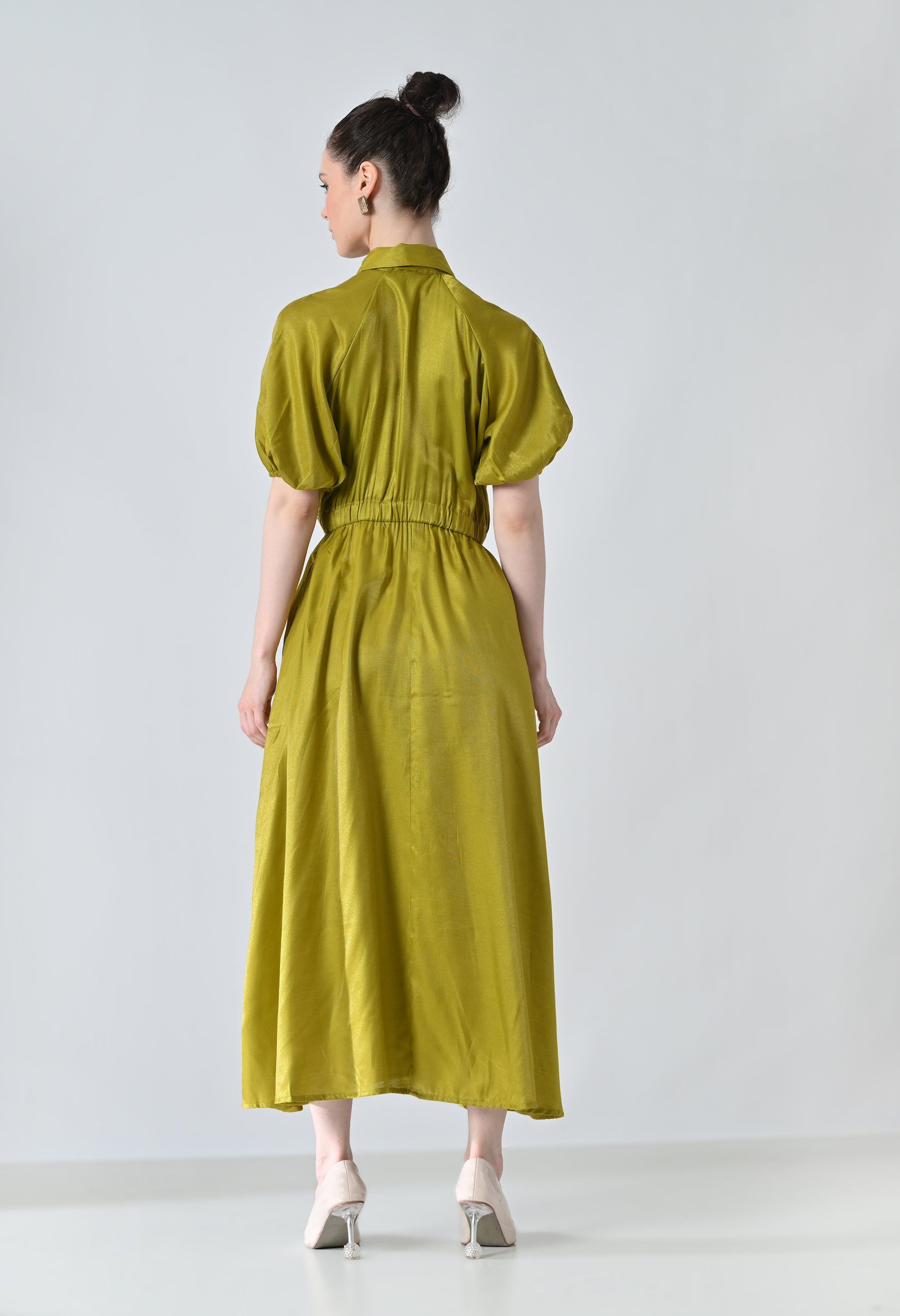 Long green dress