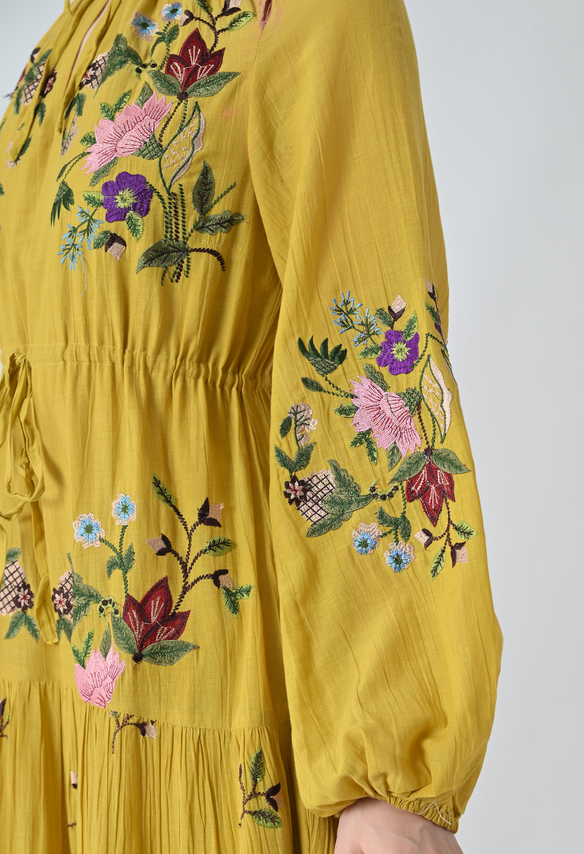 Long mustard dress