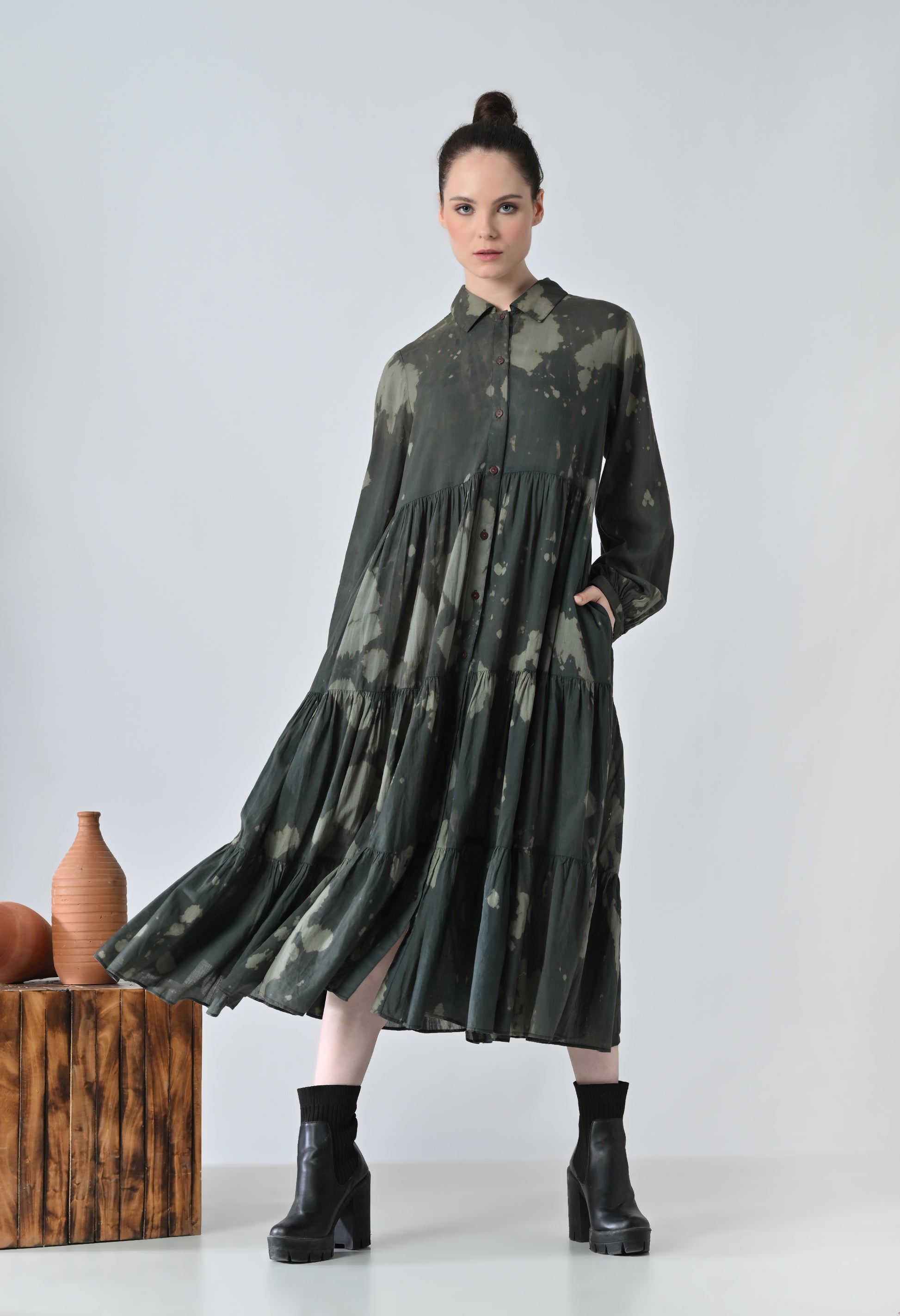 Dual tone dress