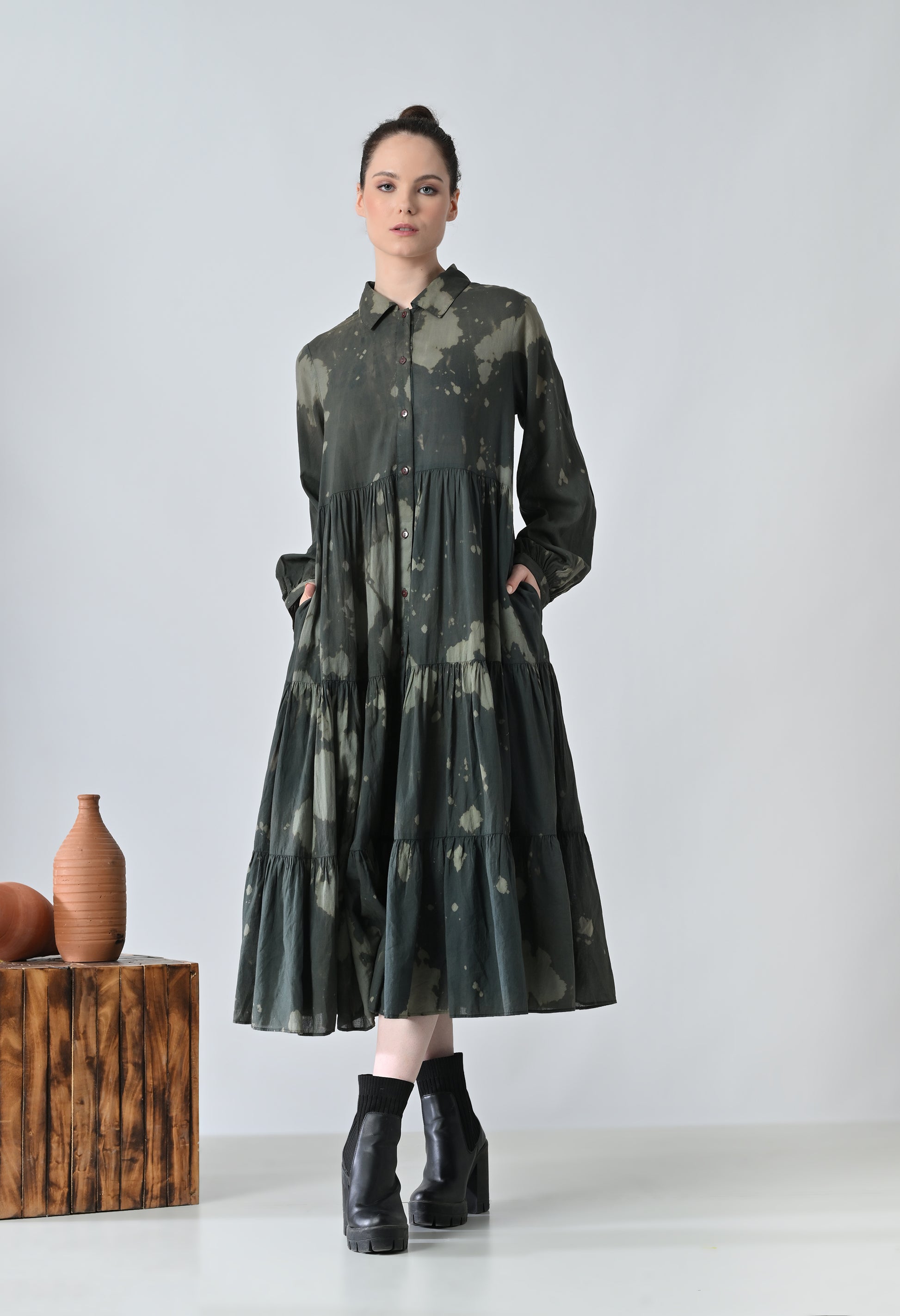 Dual tone dress