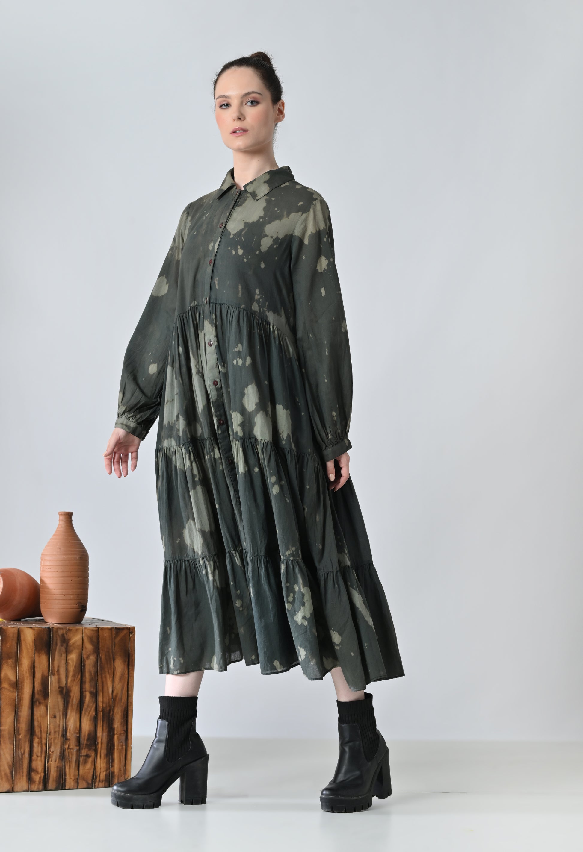 Dual tone dress