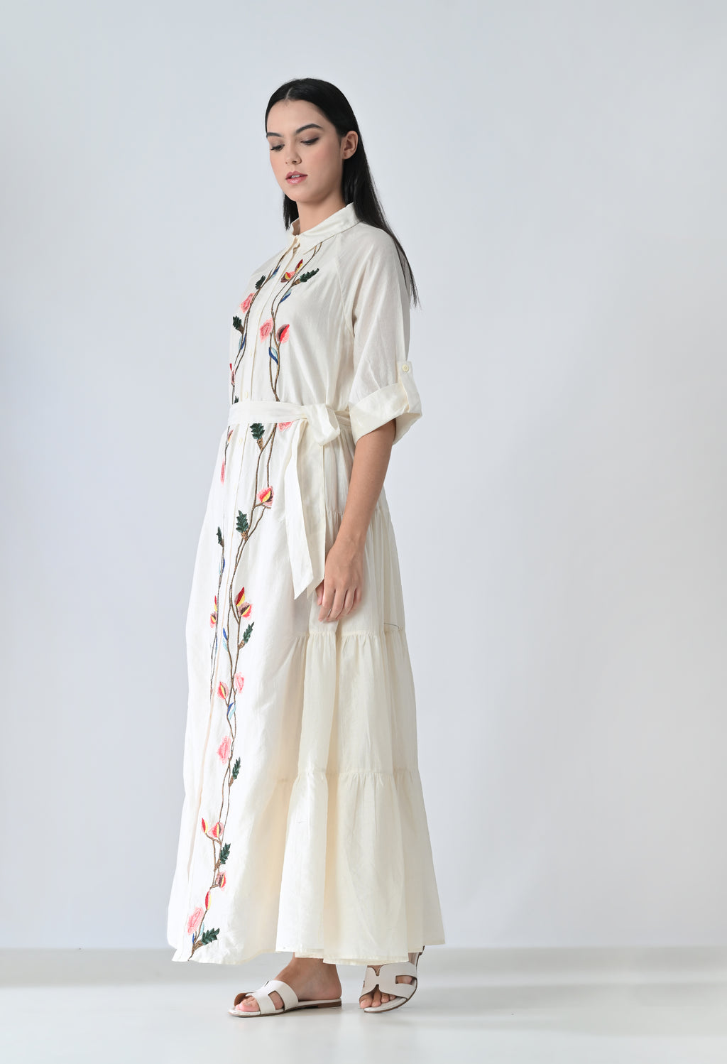 white  floral dress
