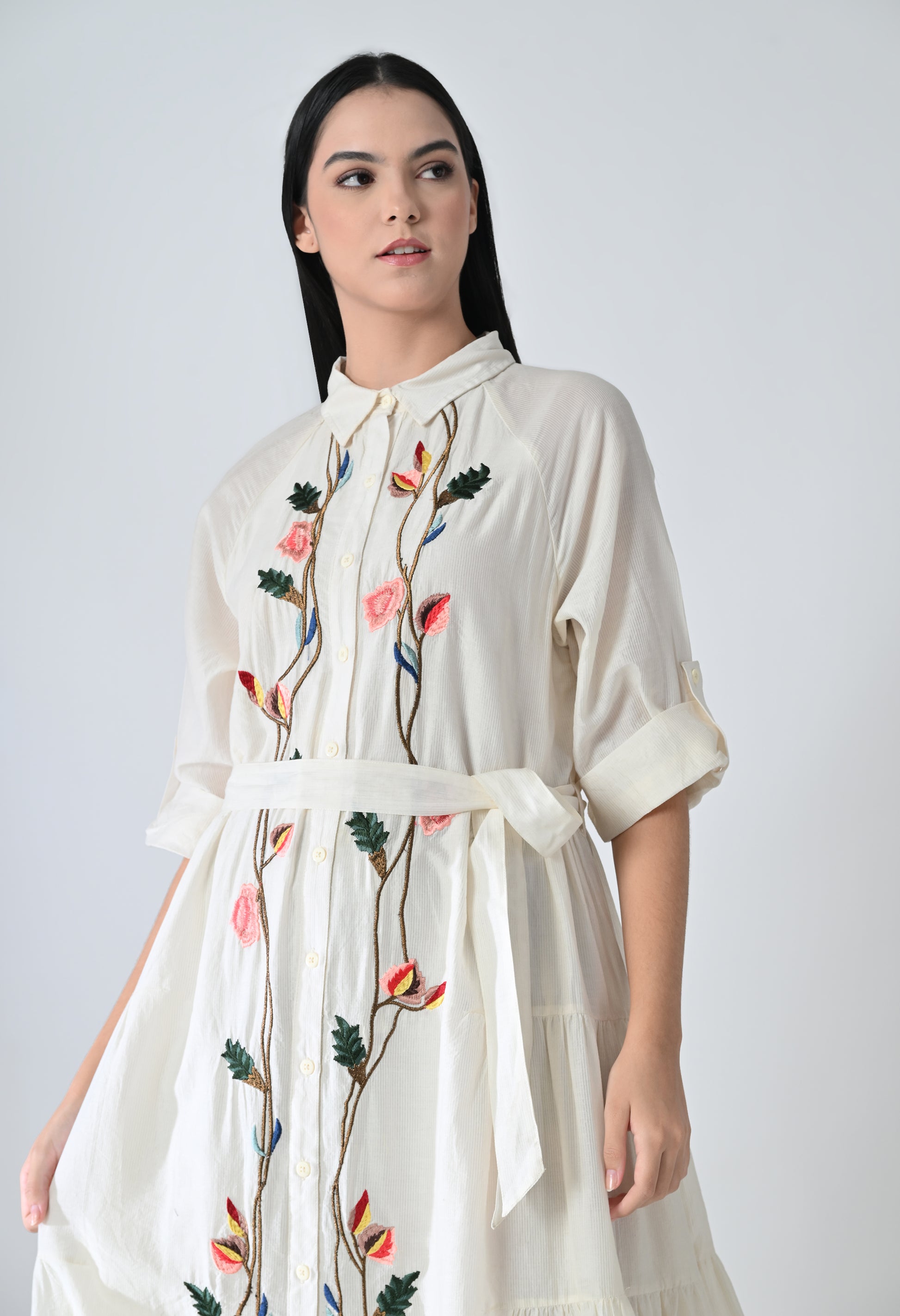 white  floral dress