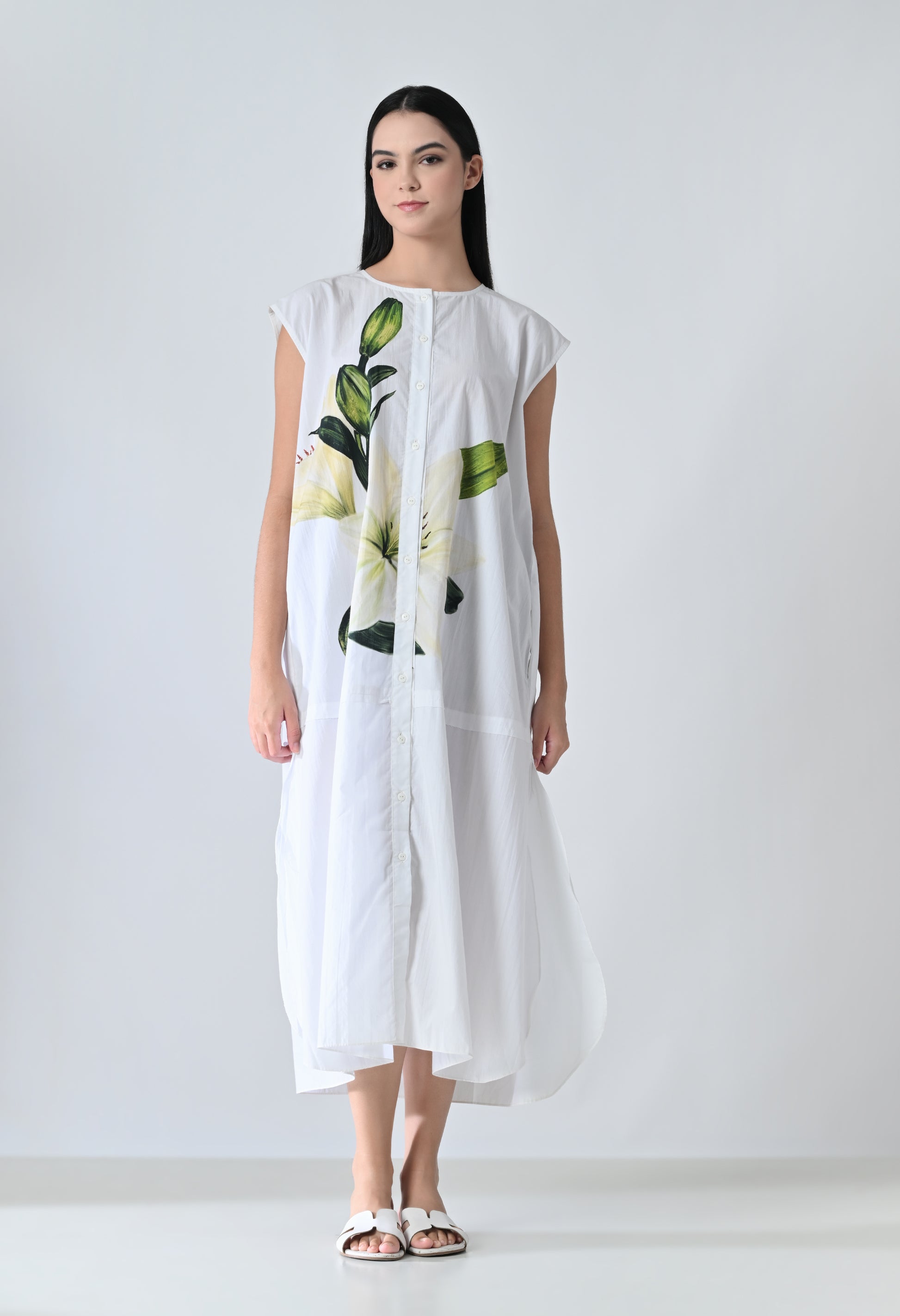 White floral dress