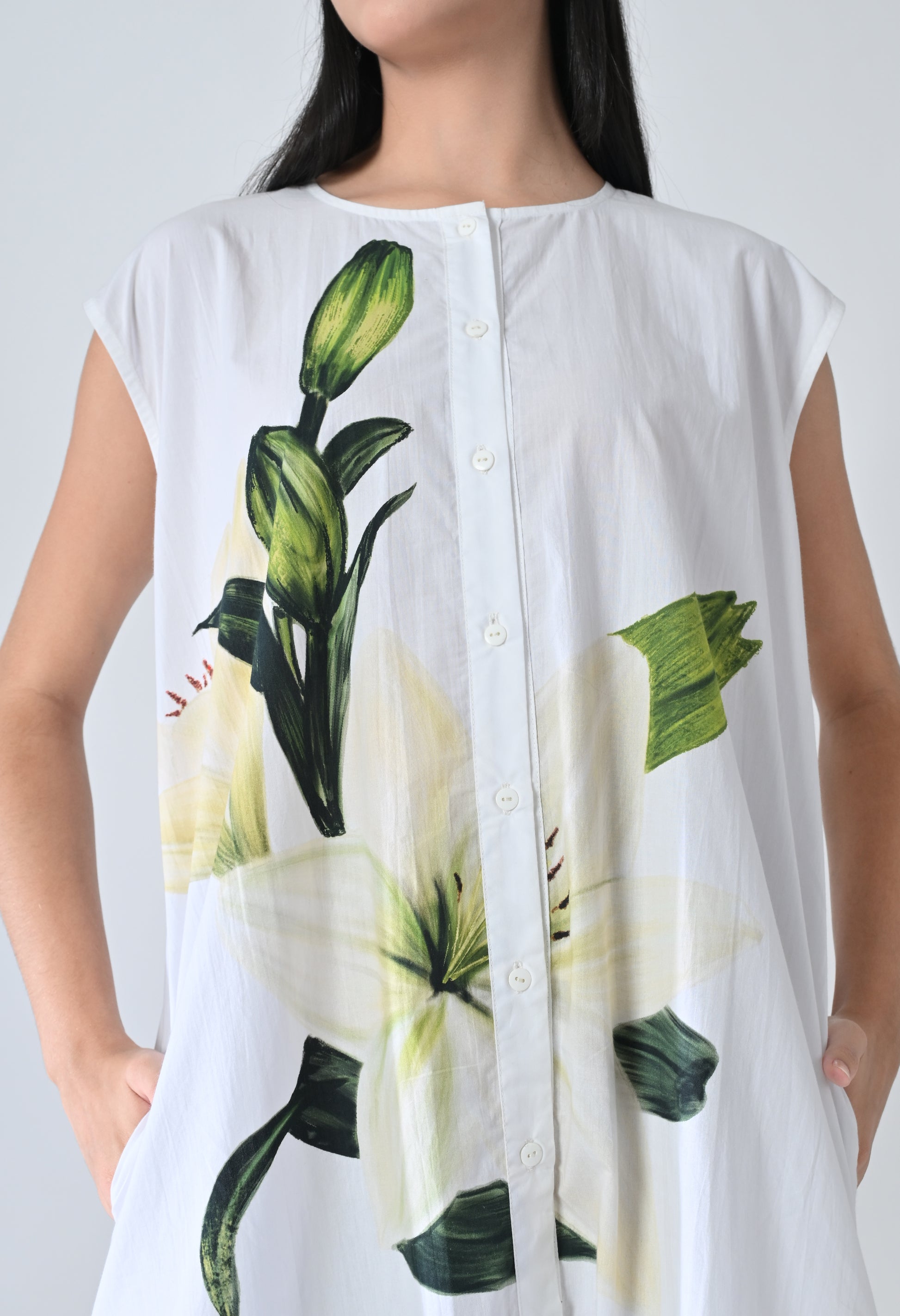 White floral dress