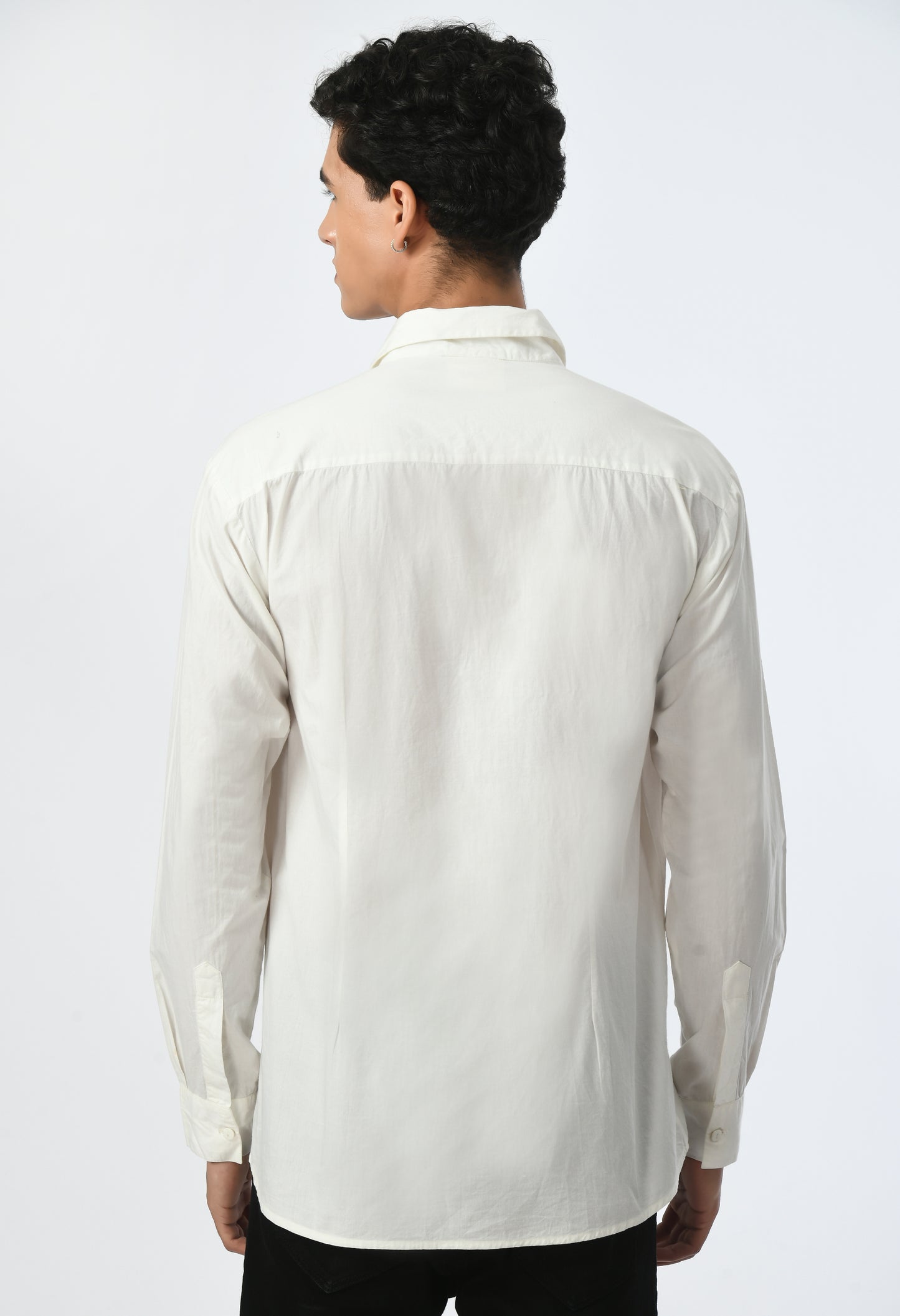Men's white shirt with classic collar