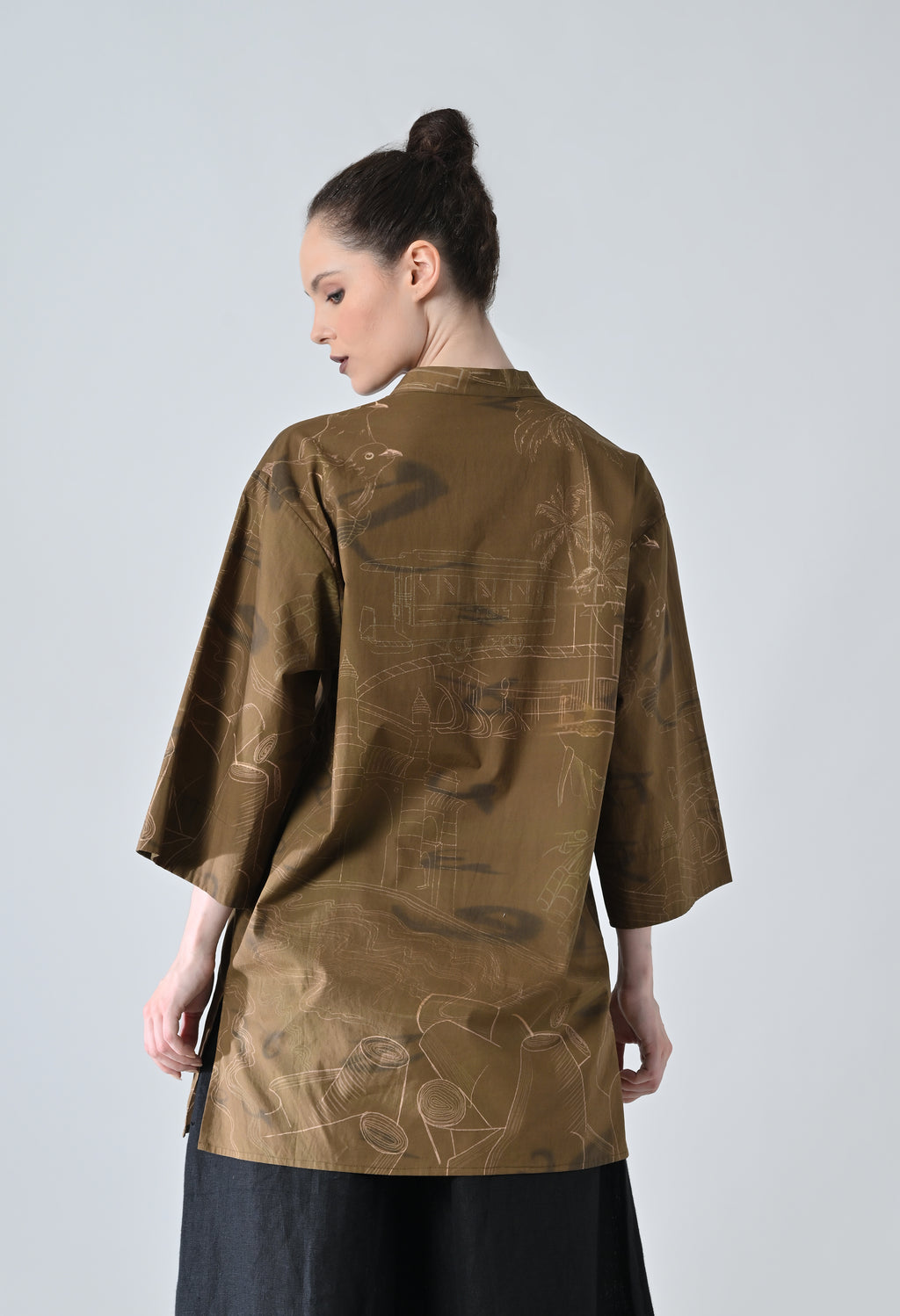 Tropical brown shirt