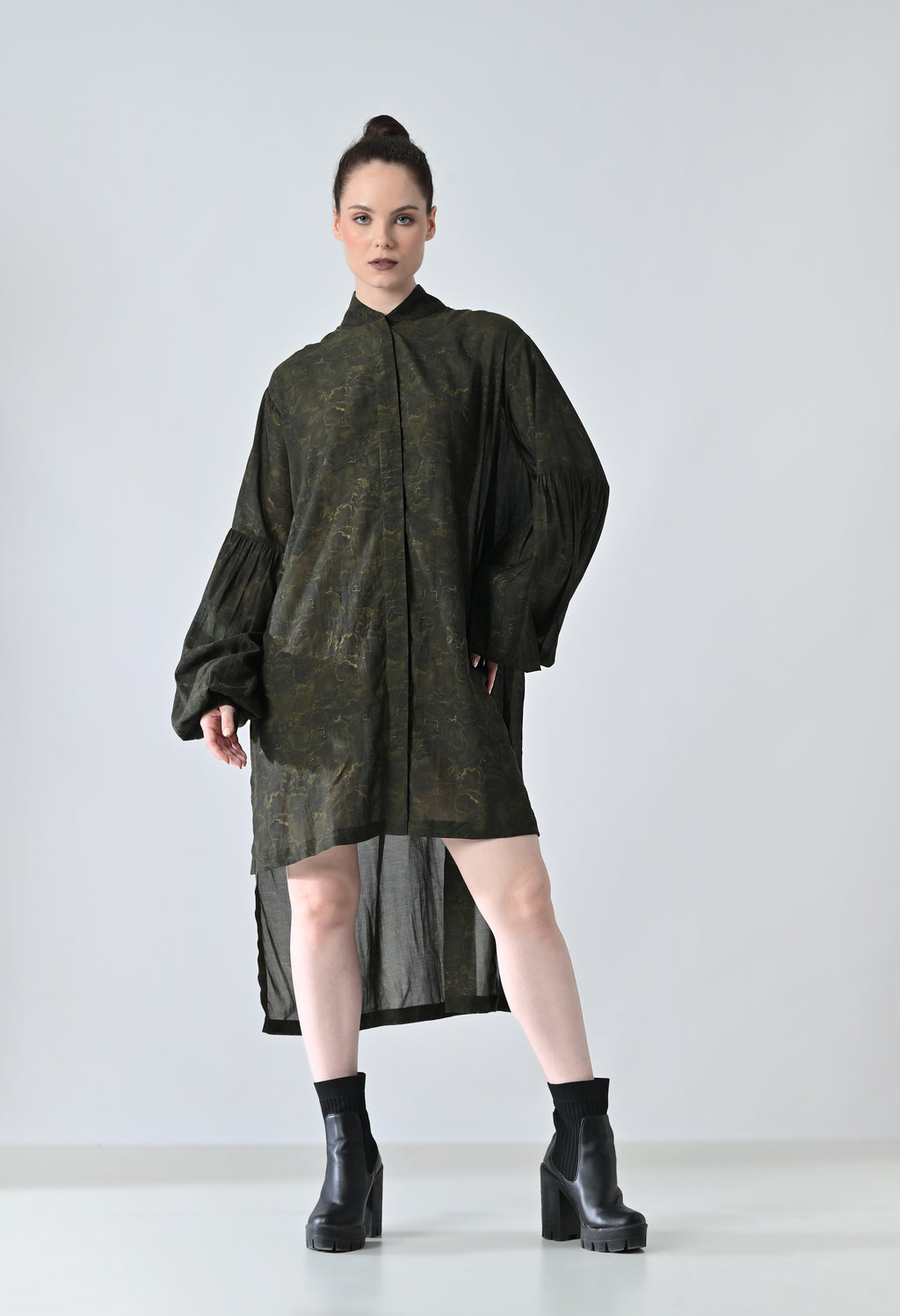 olive green shirt