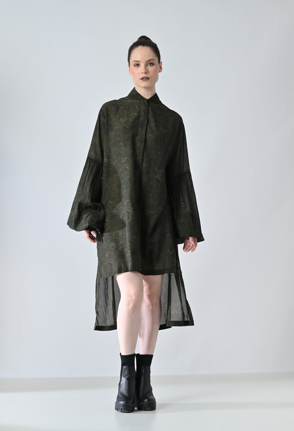olive green shirt