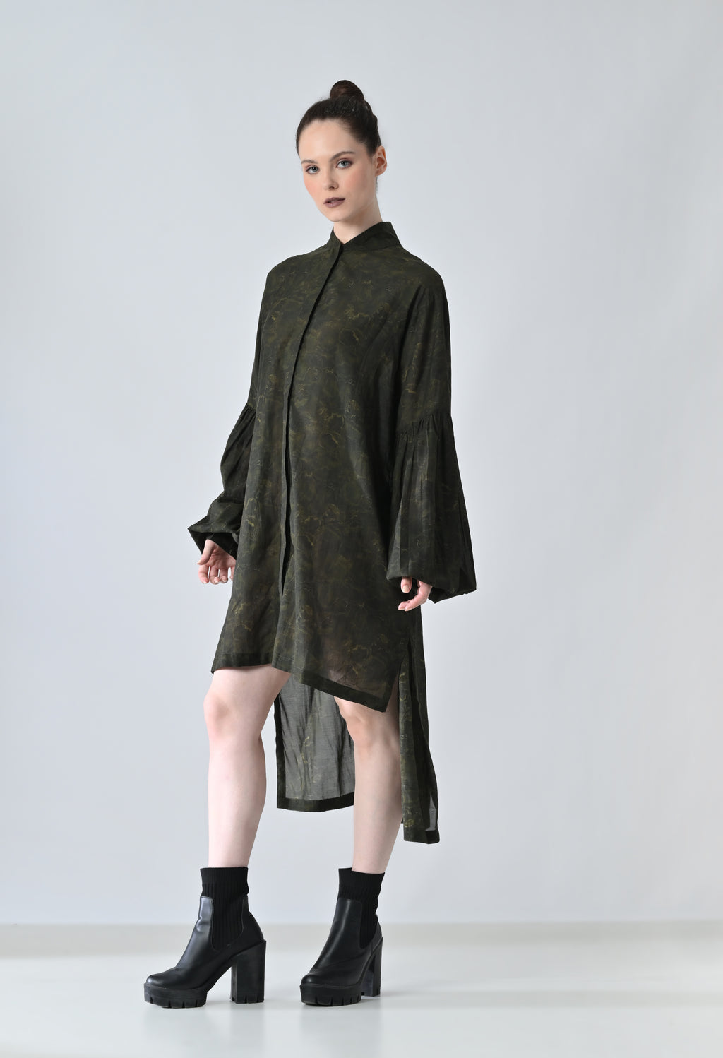 olive green shirt