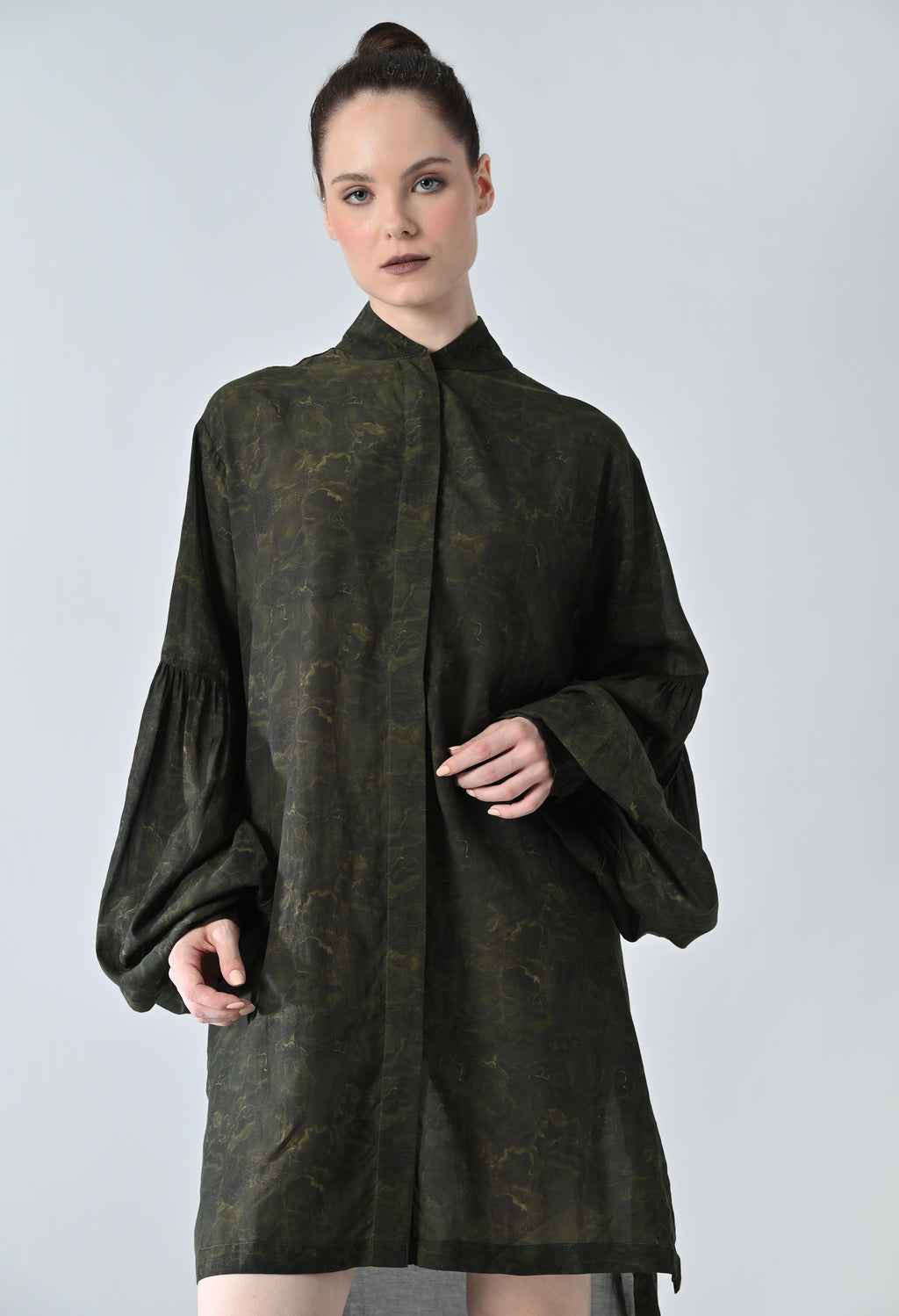 olive green shirt
