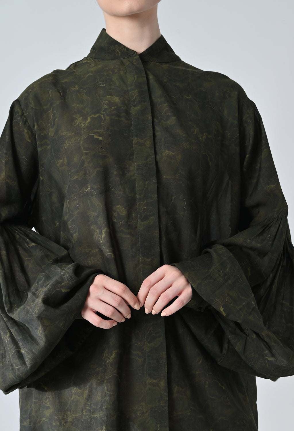 olive green shirt
