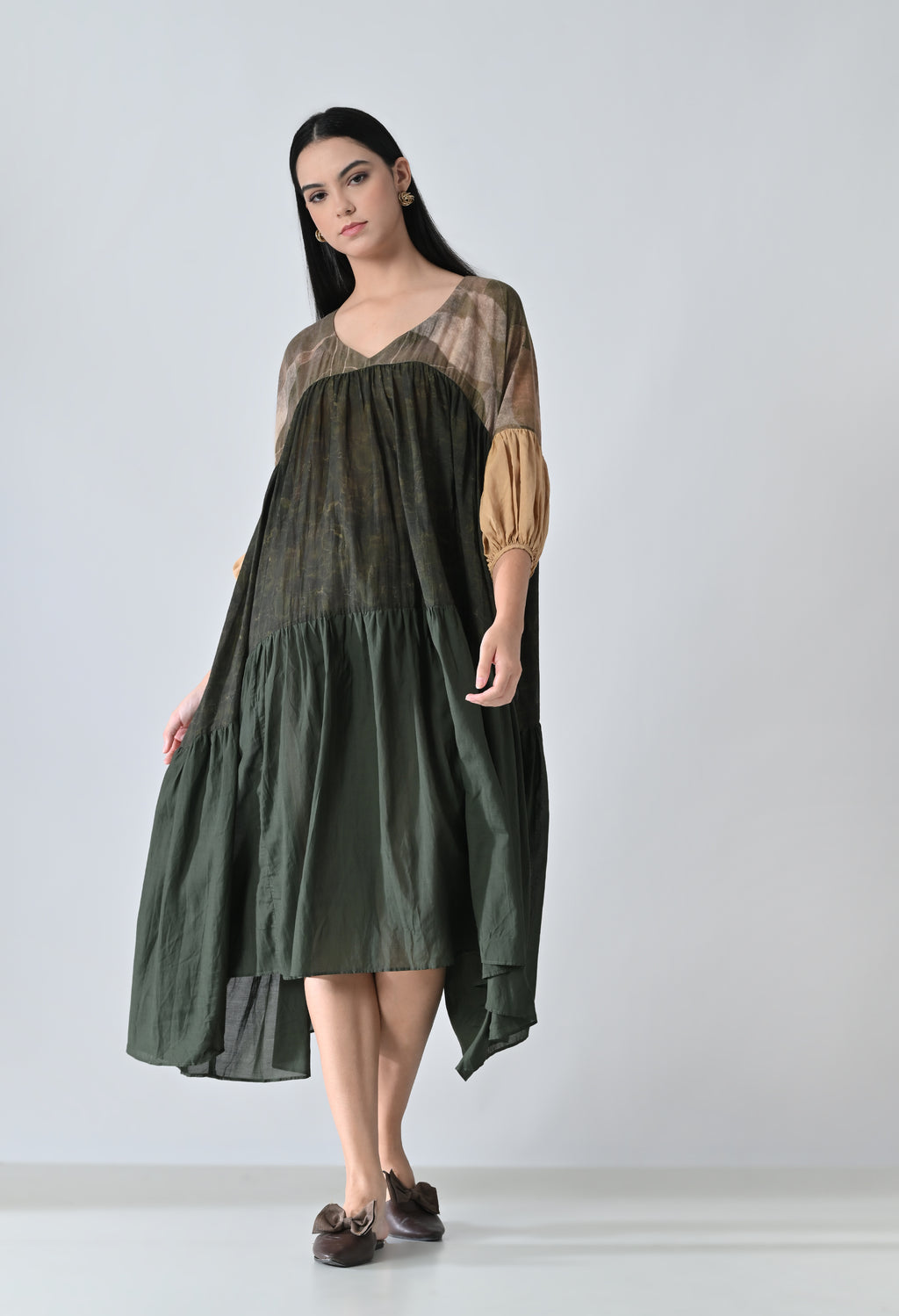 Military green dress