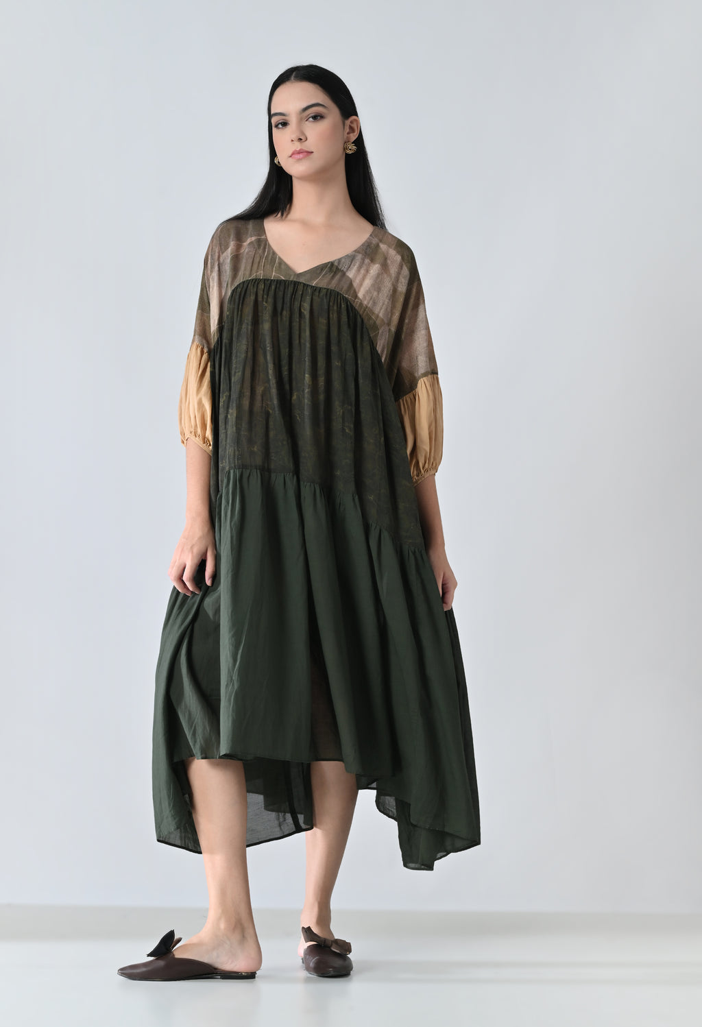 Military green dress