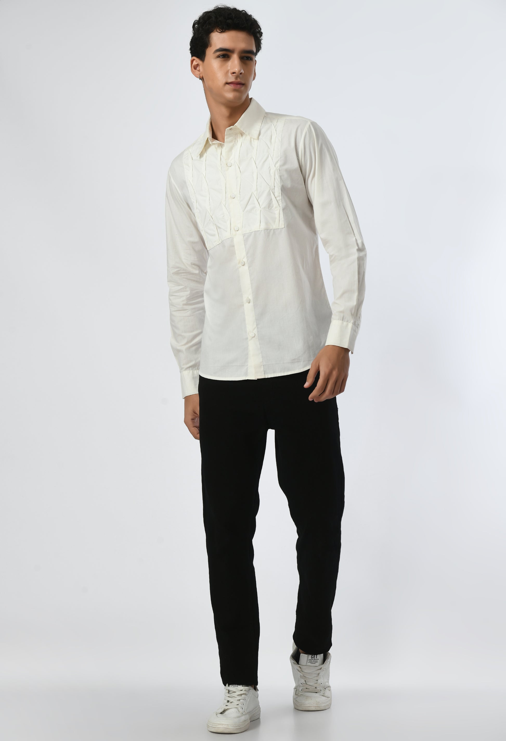 Crème Pleat shirt