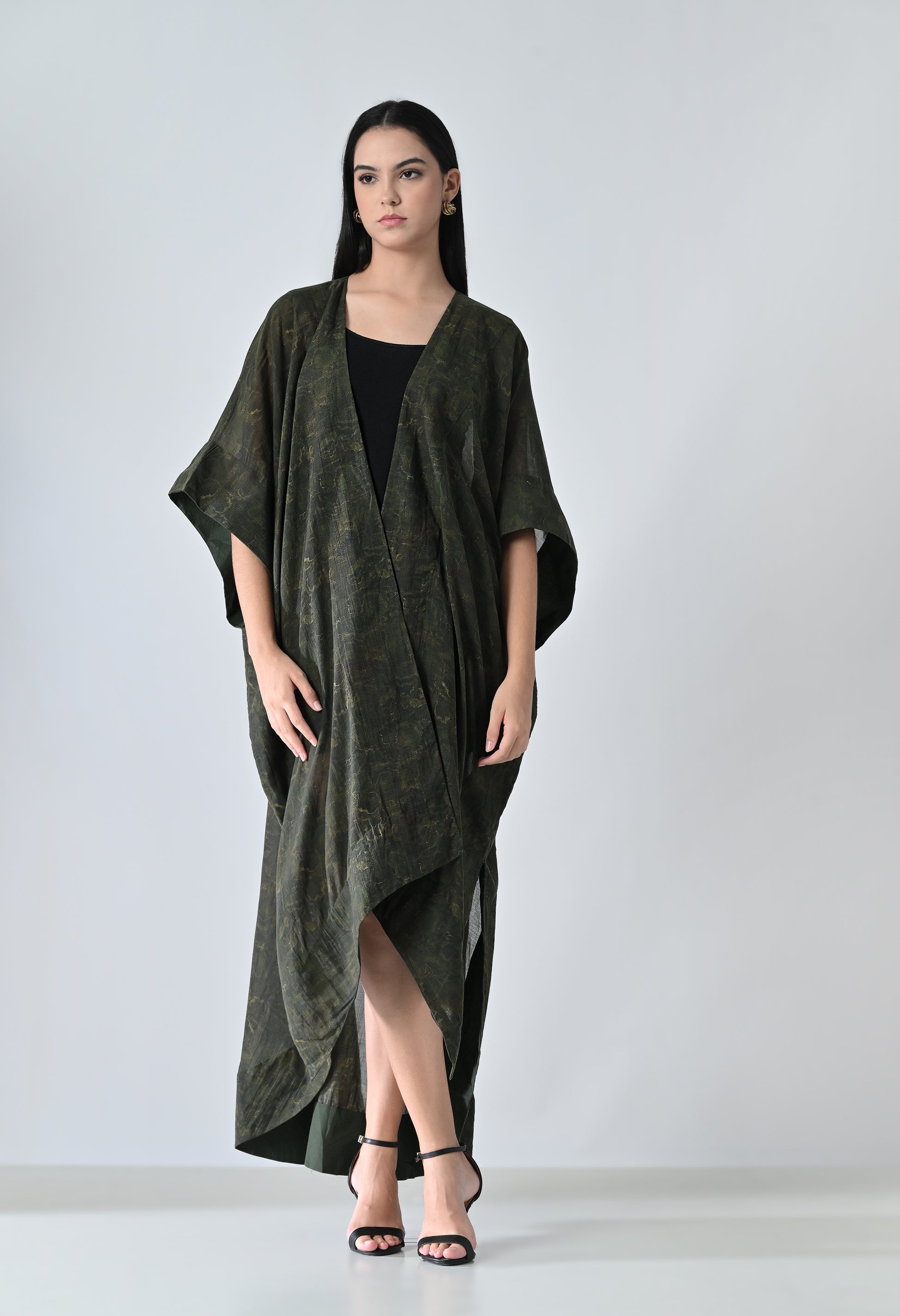 Front open dress