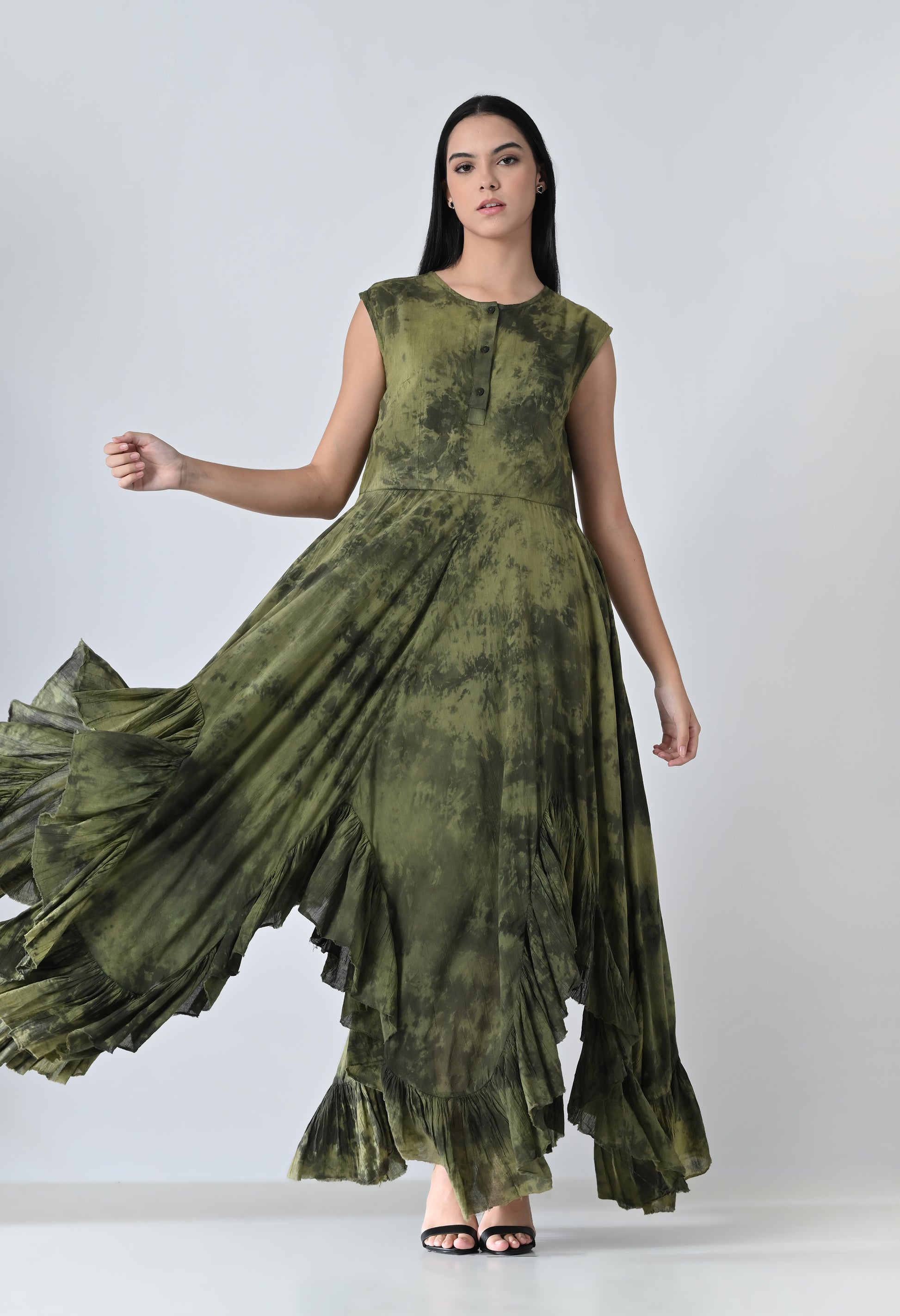 Olive Storm dress - S / Cotton / Regular Olive Storm dress - S / Cotton / Regular
