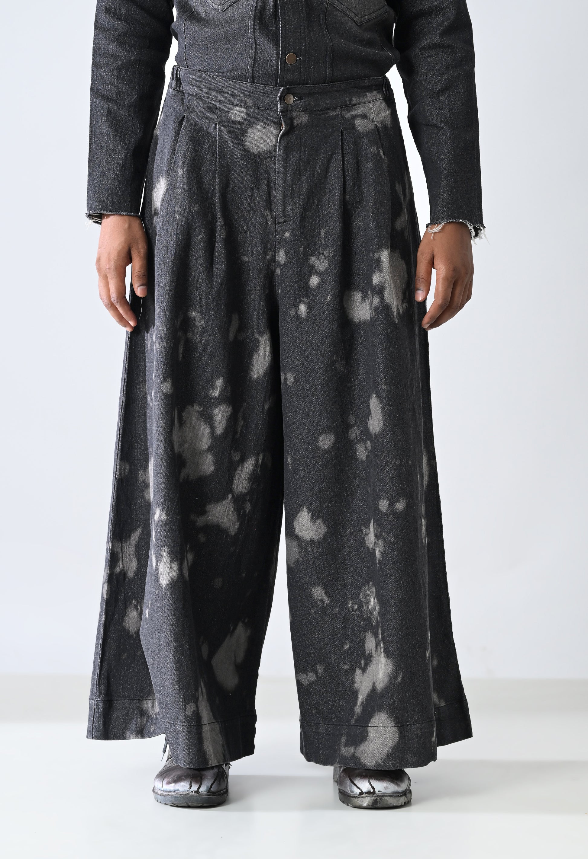 Rugged Black Denim Trousers