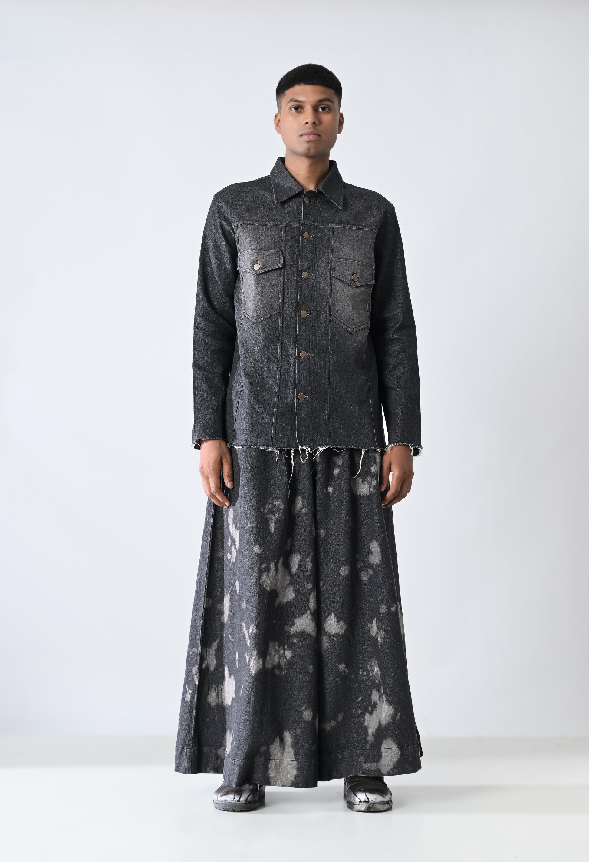 Rugged Black Denim Trousers