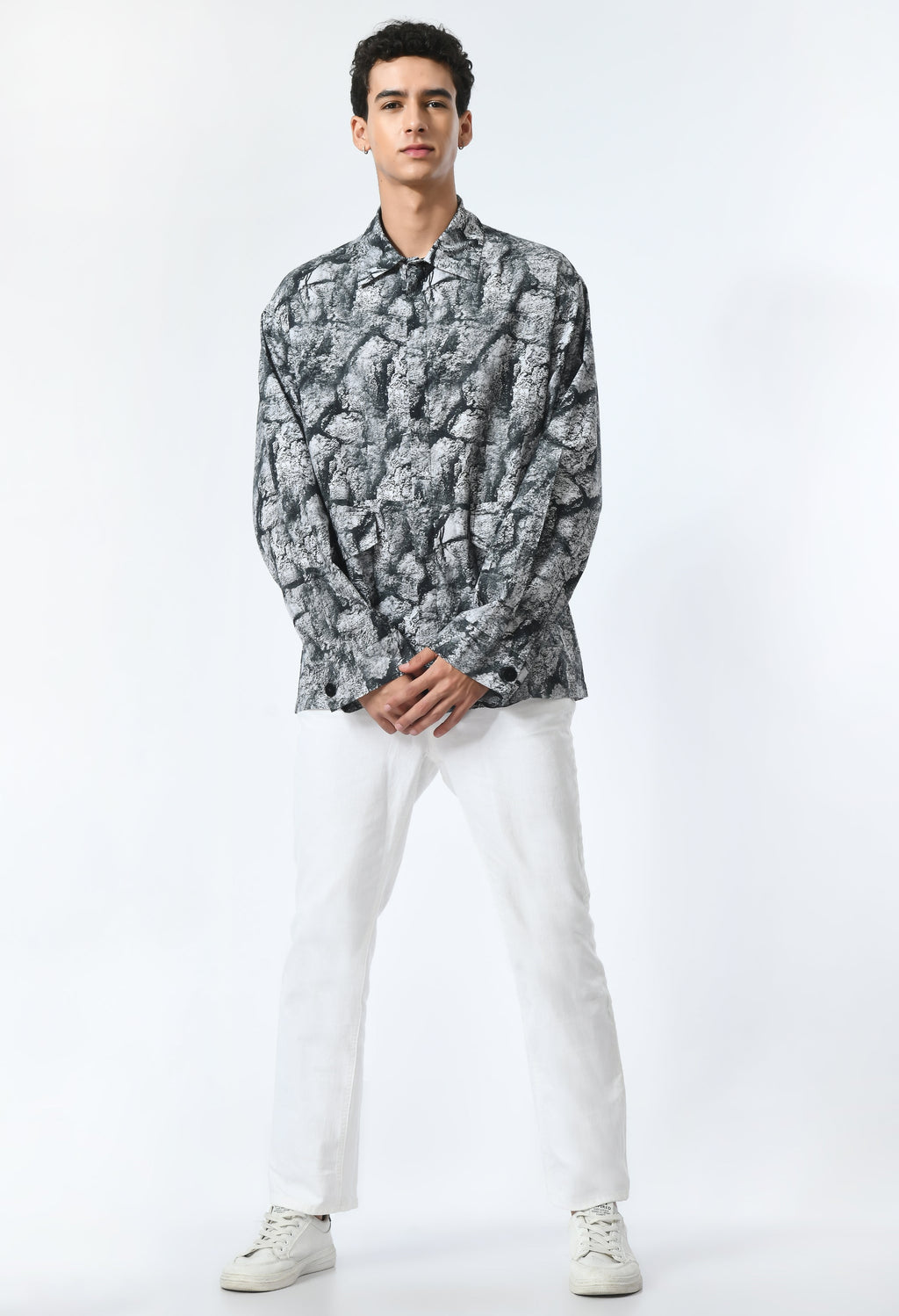 PIXEL RUSH SHIRT featuring cultural print, crafted in soft cotton.