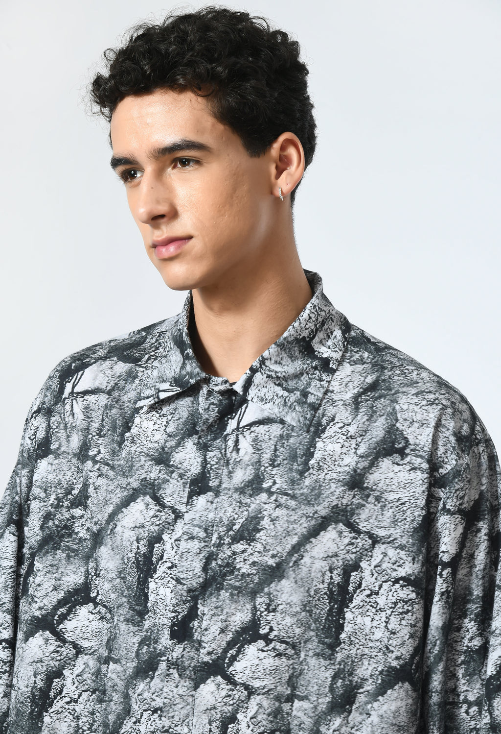 PIXEL RUSH SHIRT with Bombay to Tokyo inspired print on soft cotton.
