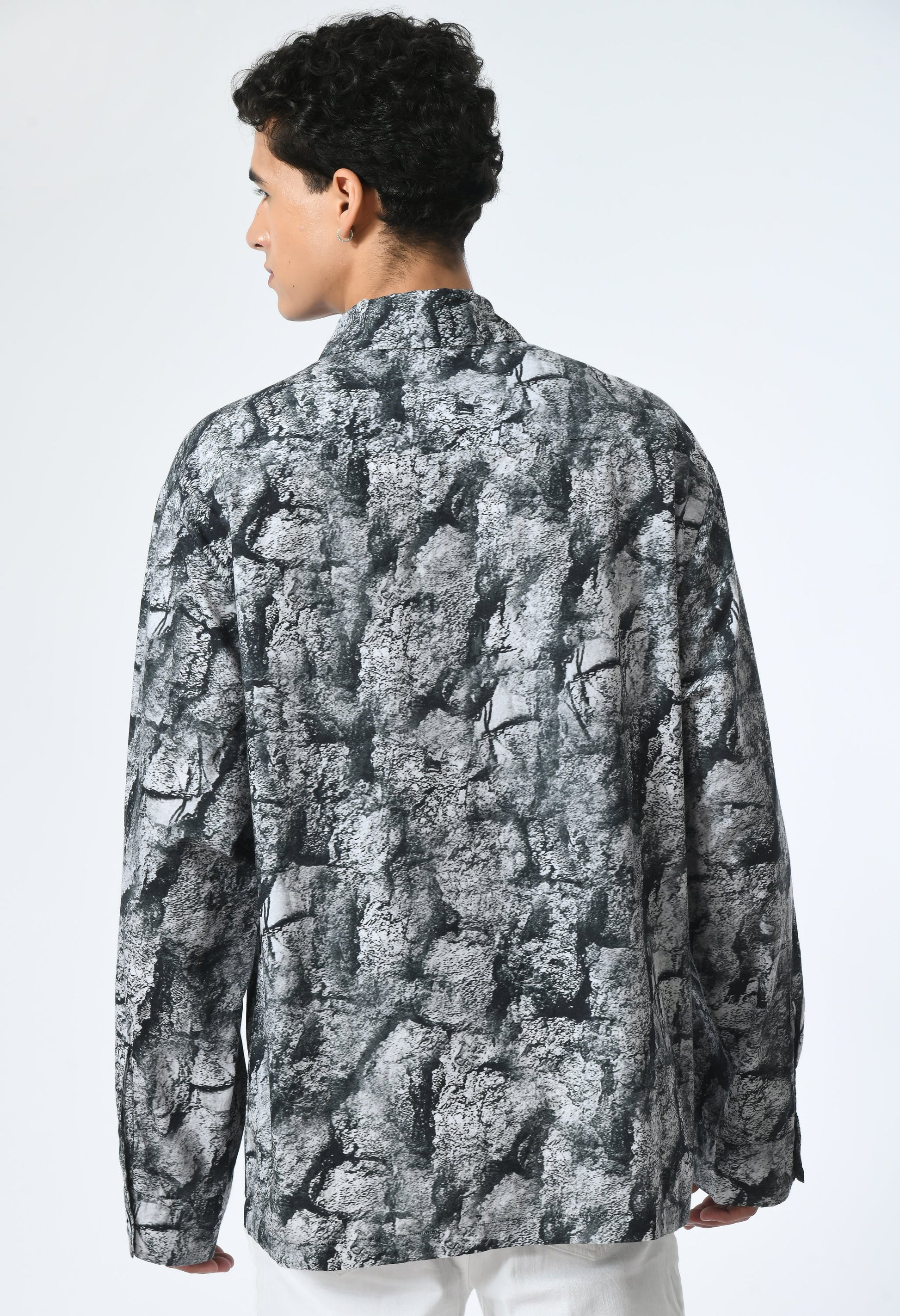 PIXEL RUSH SHIRT featuring Bombay to Tokyo inspired print, soft cotton, cultural fusion design.