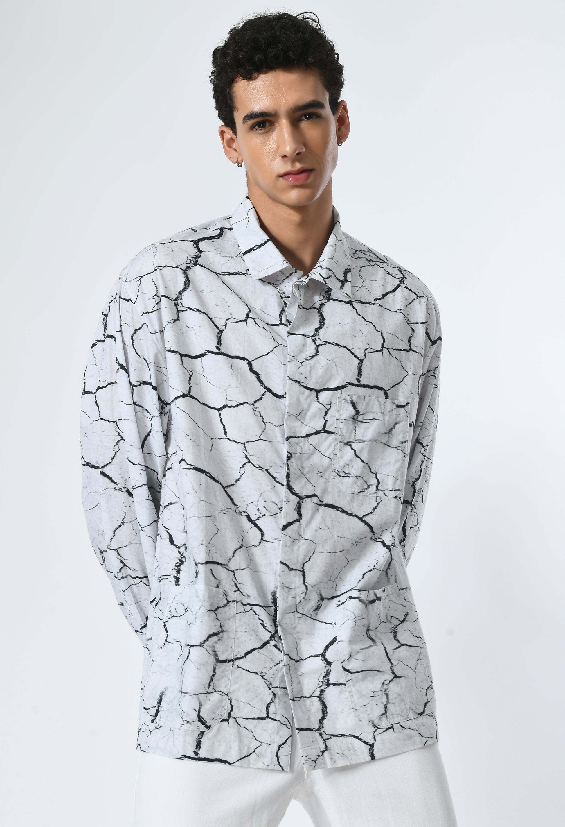 INKWAVE SHIRT featuring cultural print, inspired by Bombay to Tokyo journey, soft cotton.