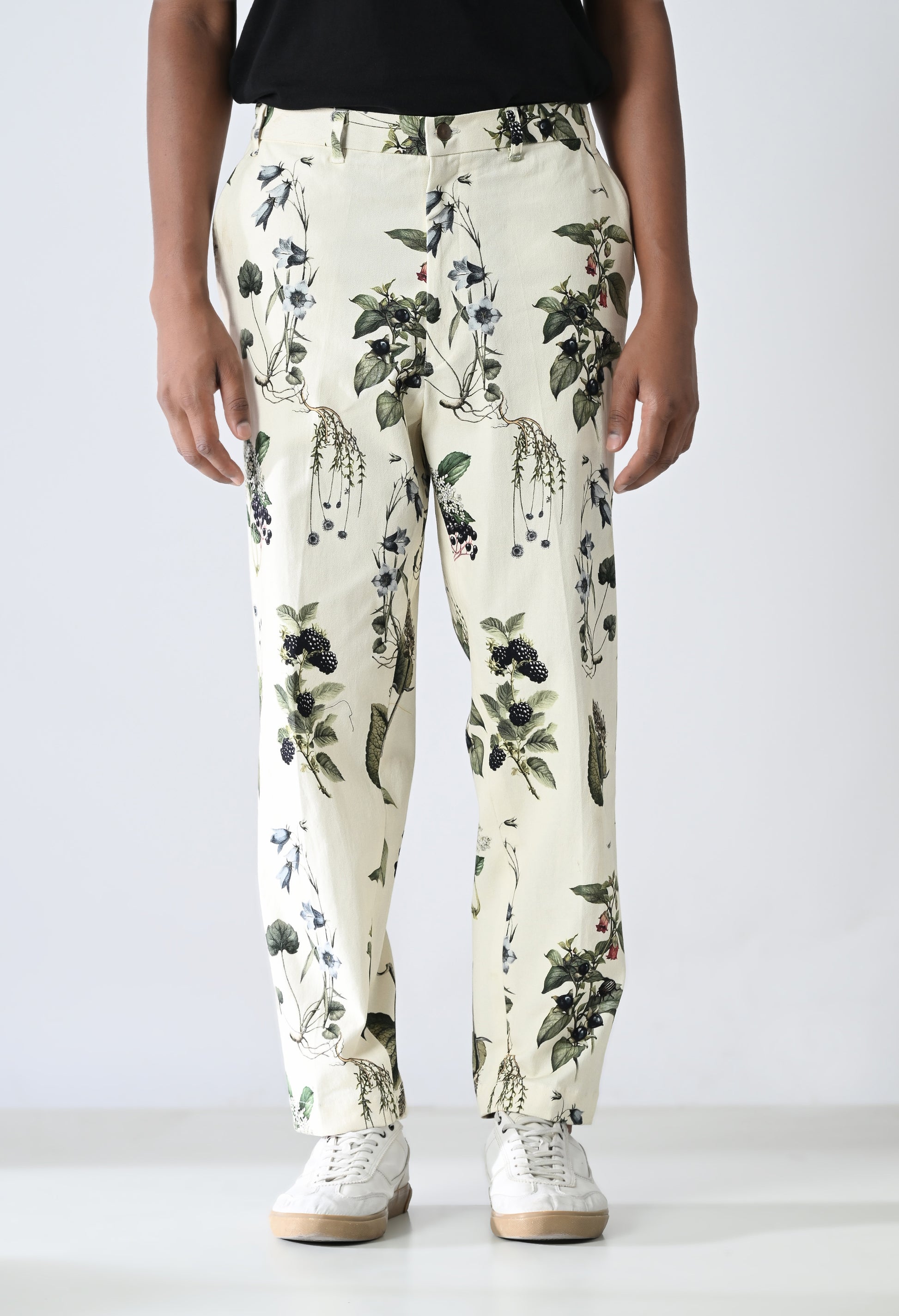 Nature print trousers