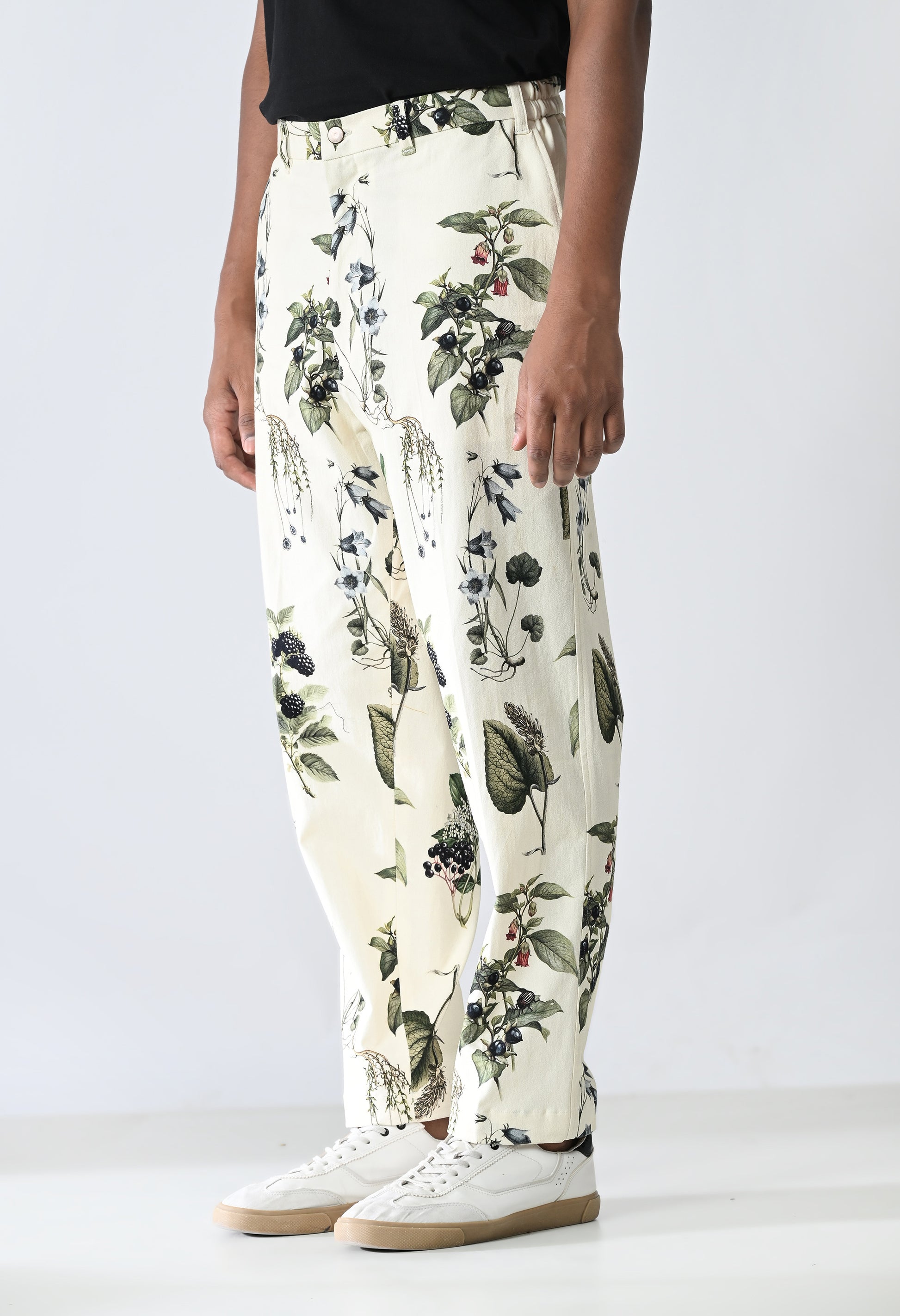 Nature print trousers
