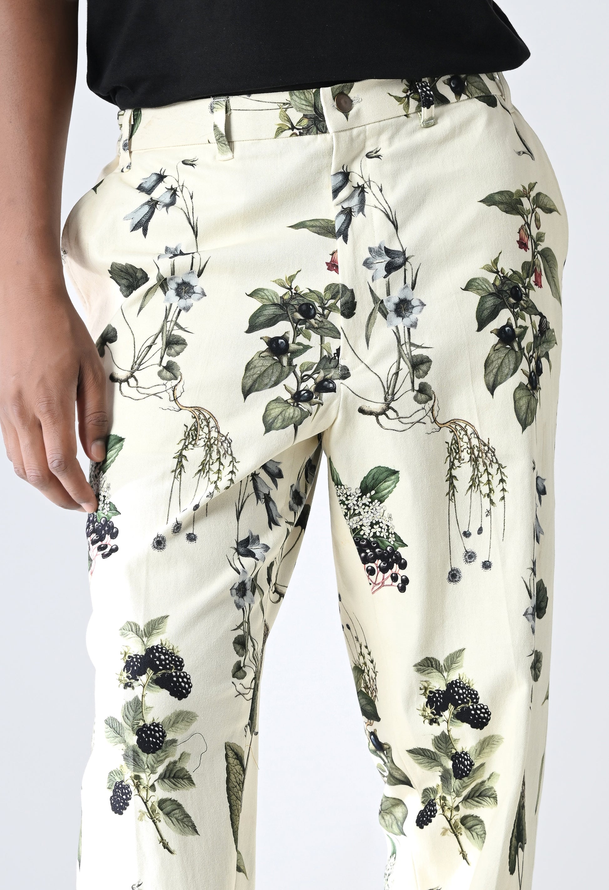 Nature print trousers