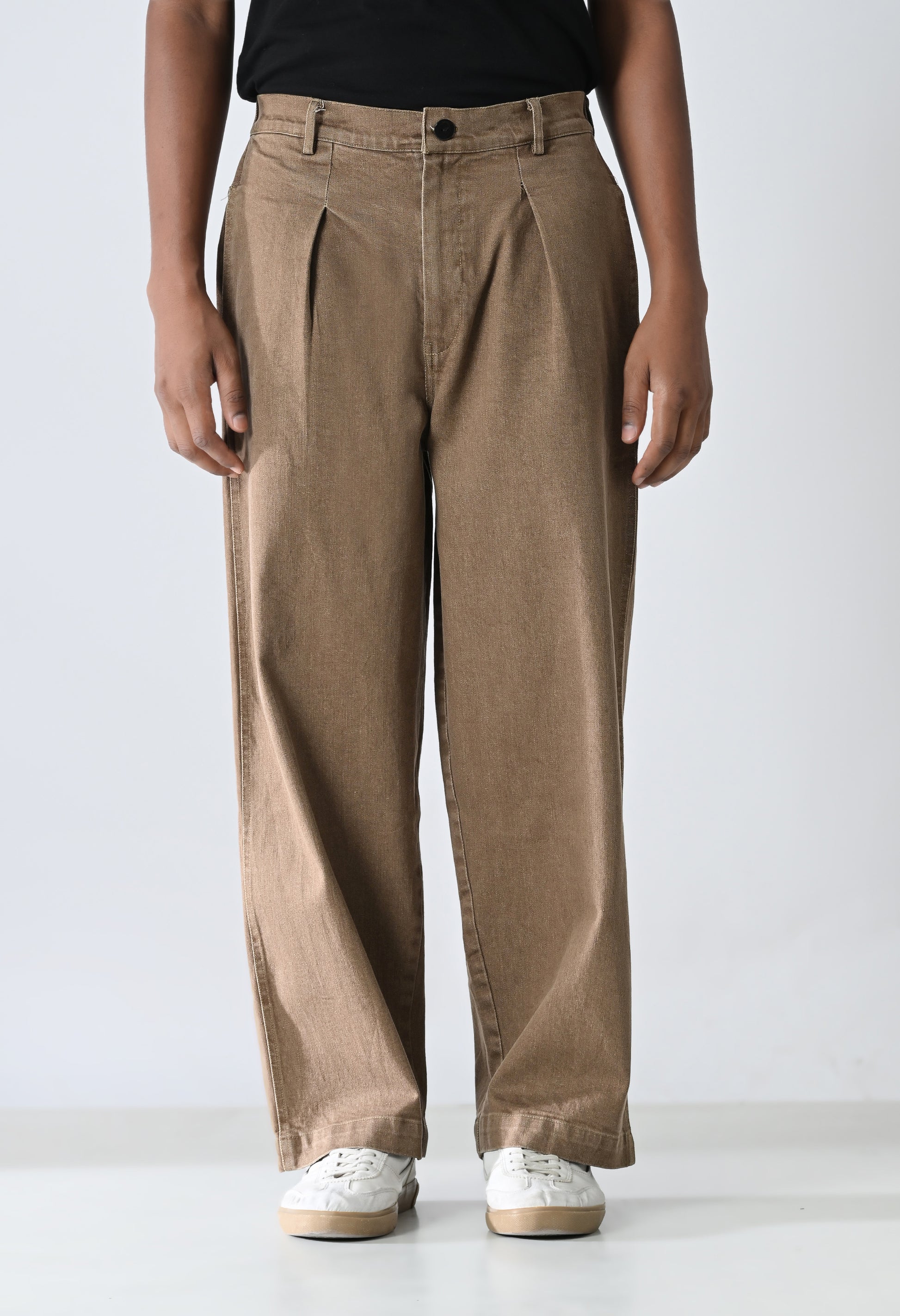 Rustic Brown Denim Trousers