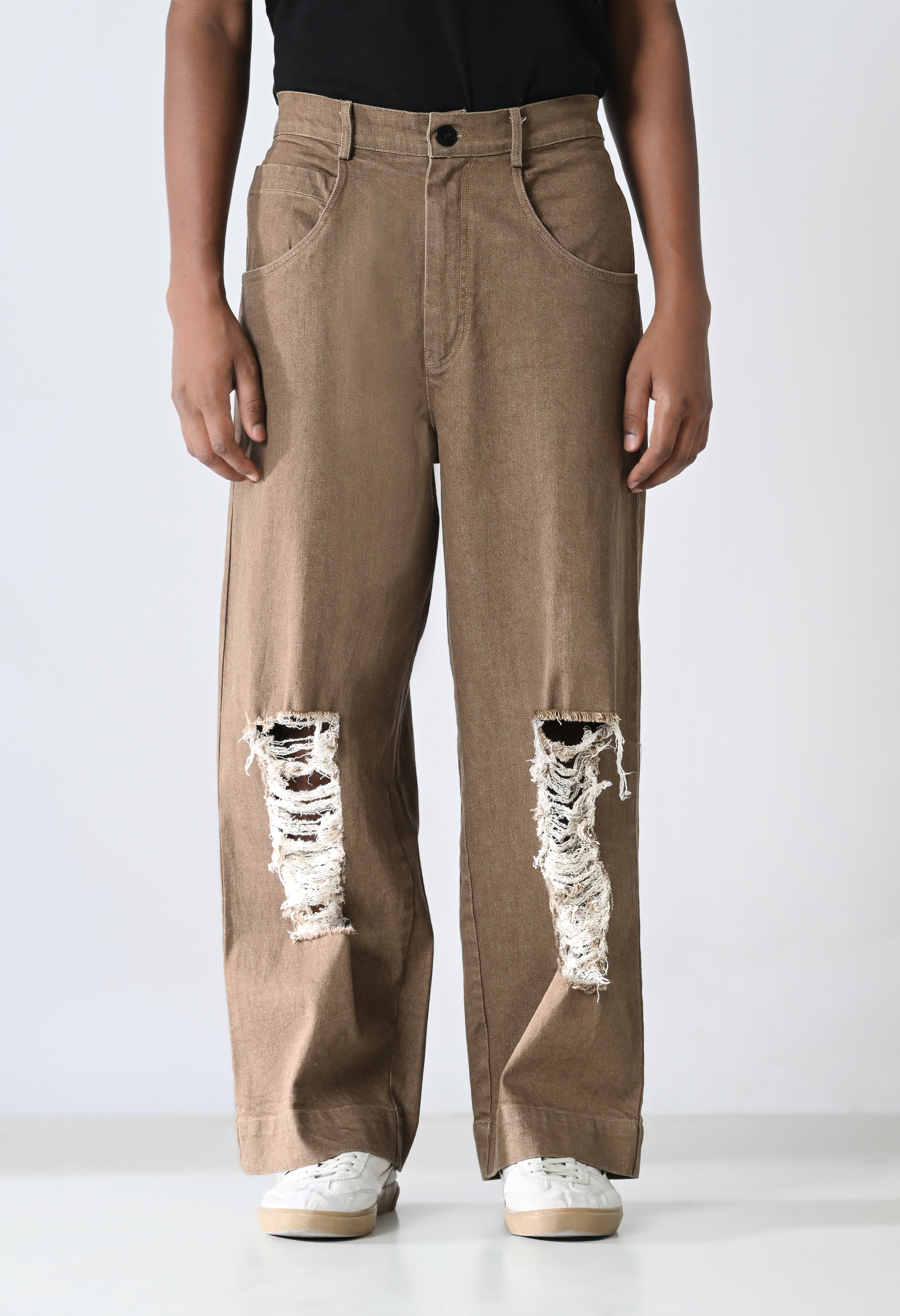 Vintage Rugged Denim Trousers