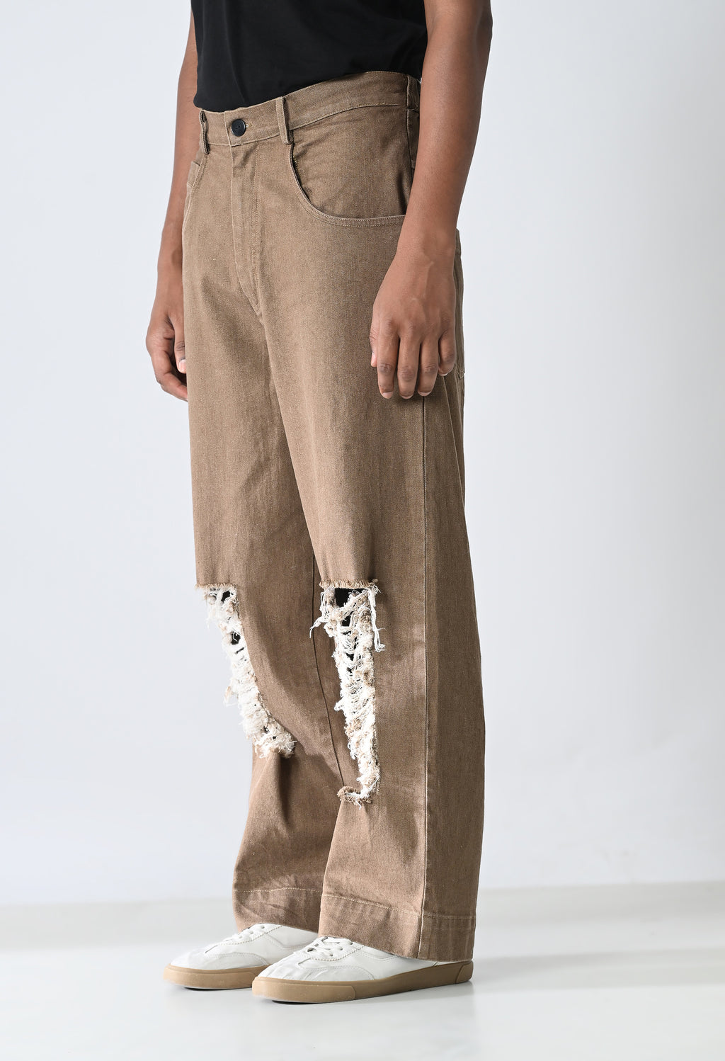 Vintage Rugged Denim Trousers