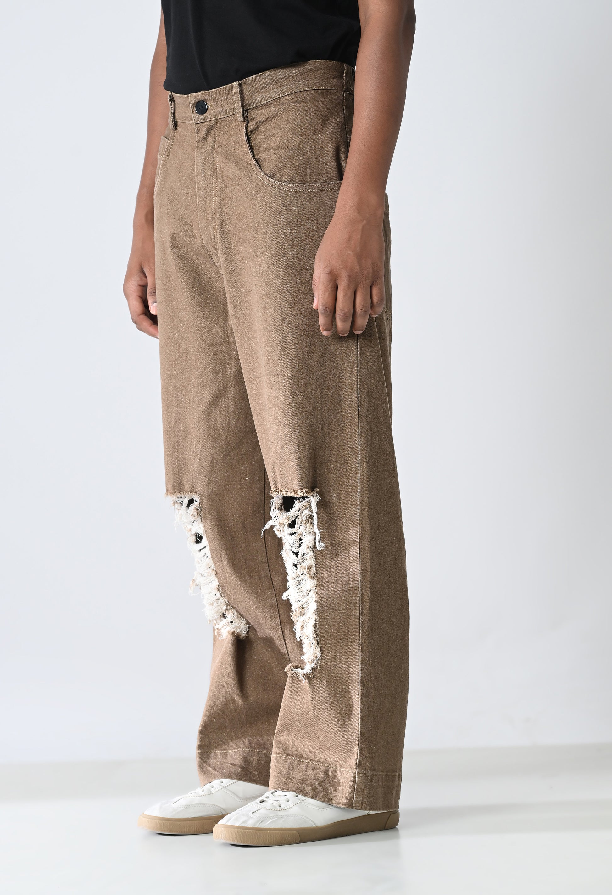 Vintage Rugged Denim Trousers