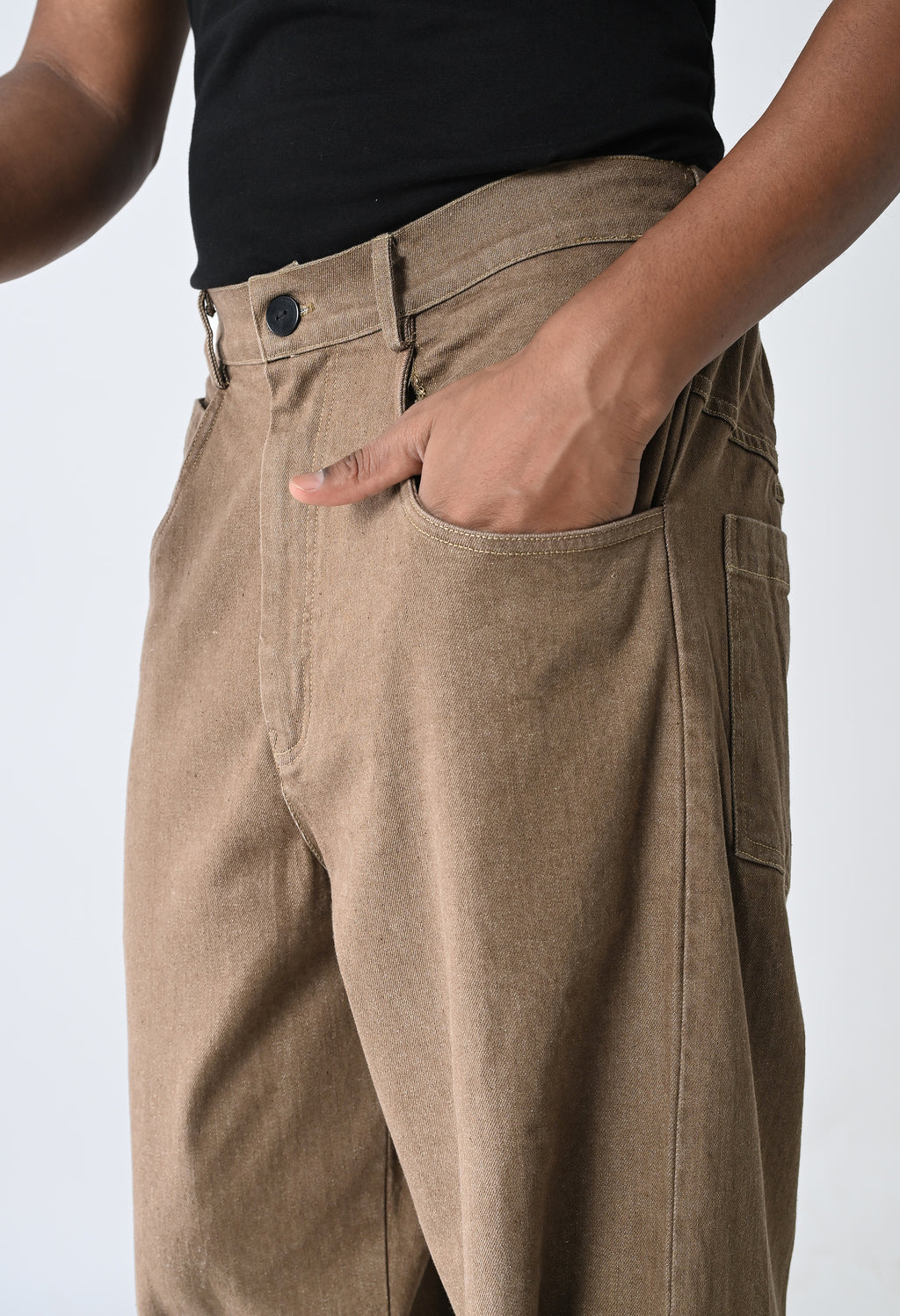 Vintage Rugged Denim Trousers