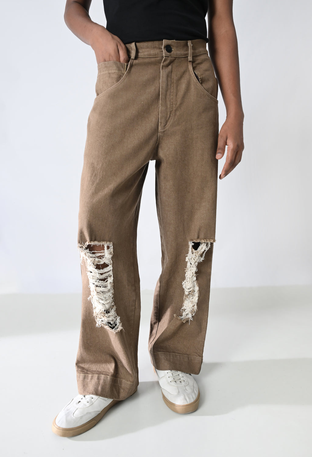 Vintage Rugged Denim Trousers
