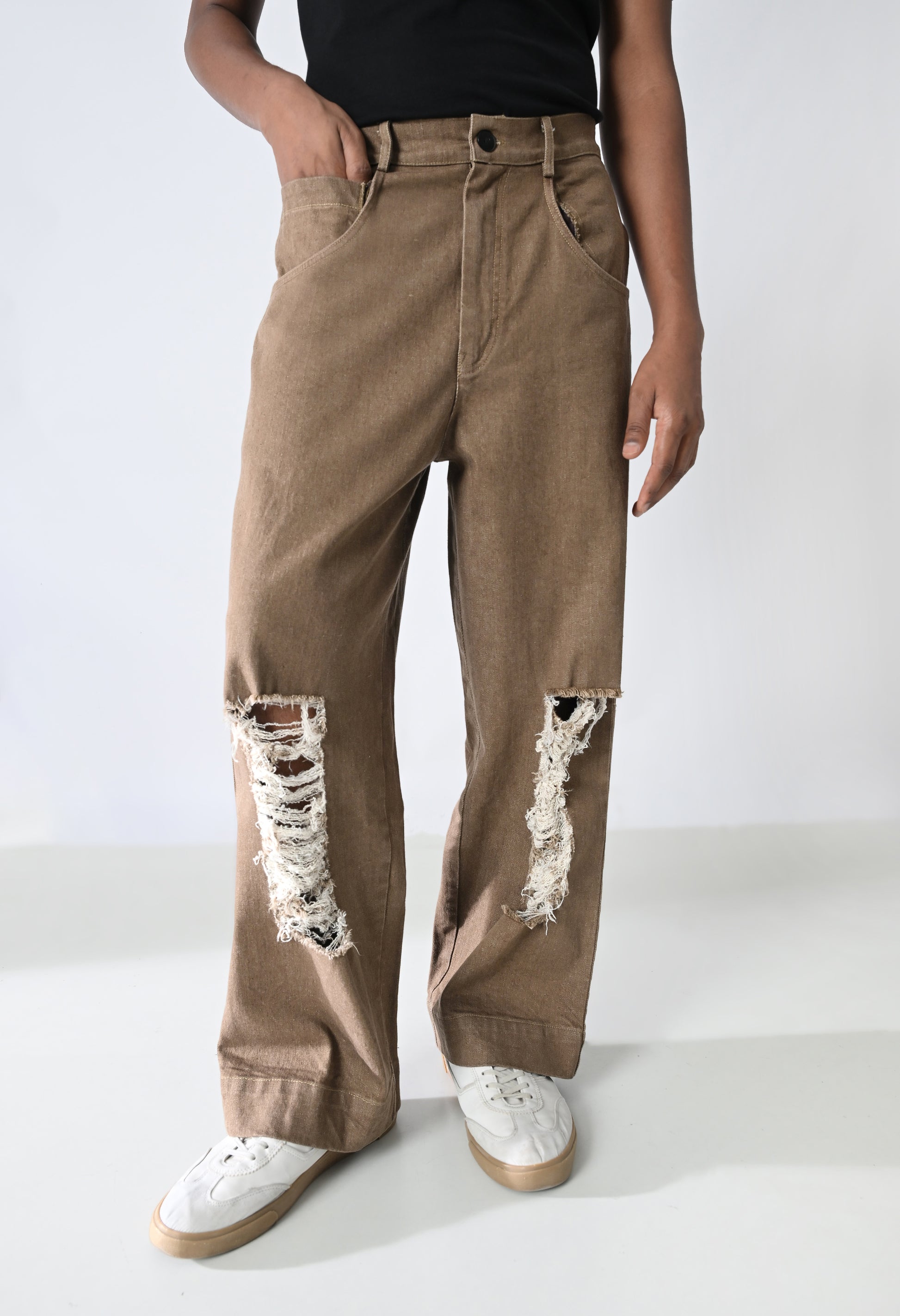Vintage Rugged Denim Trousers