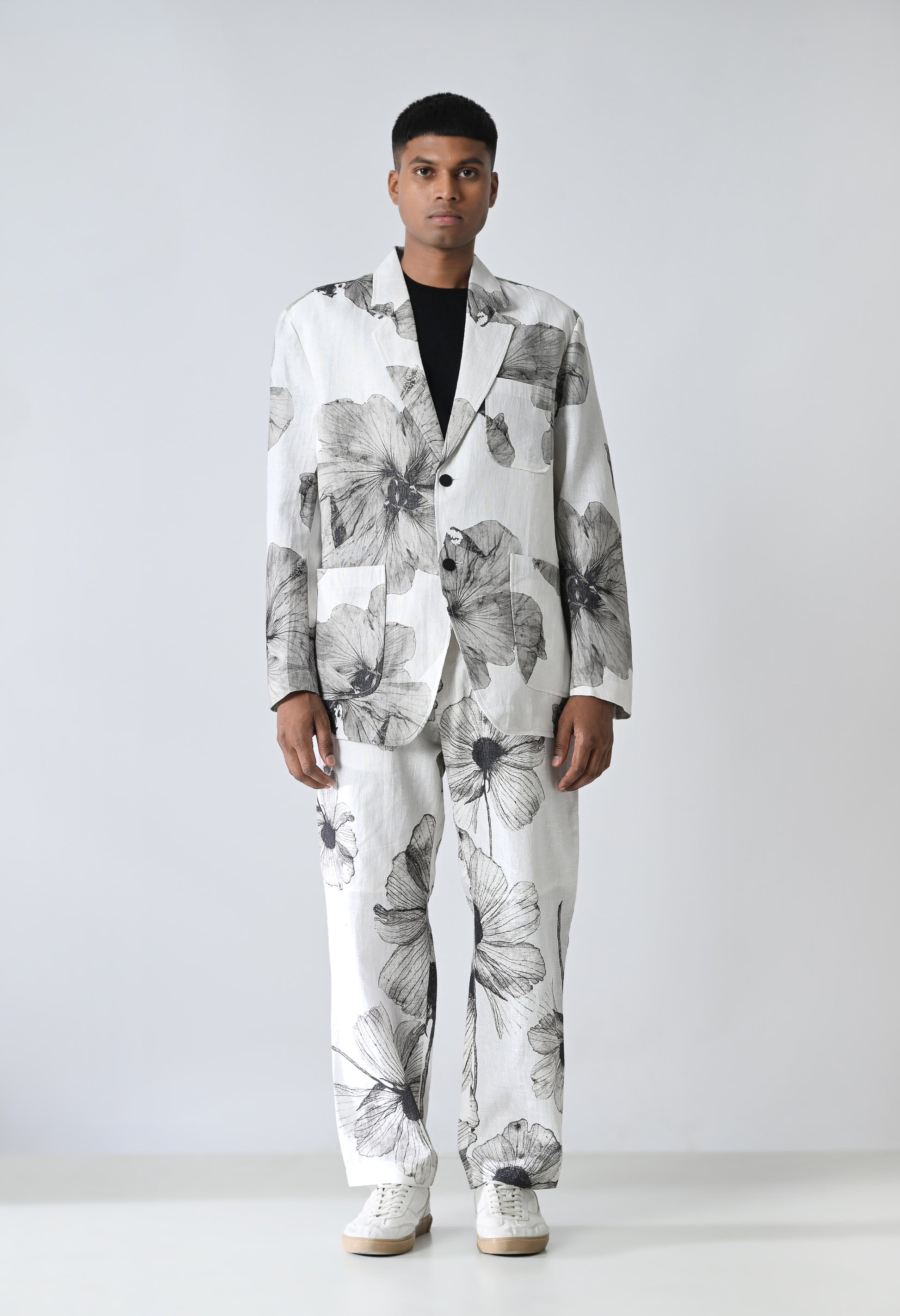 Black floral co-ords