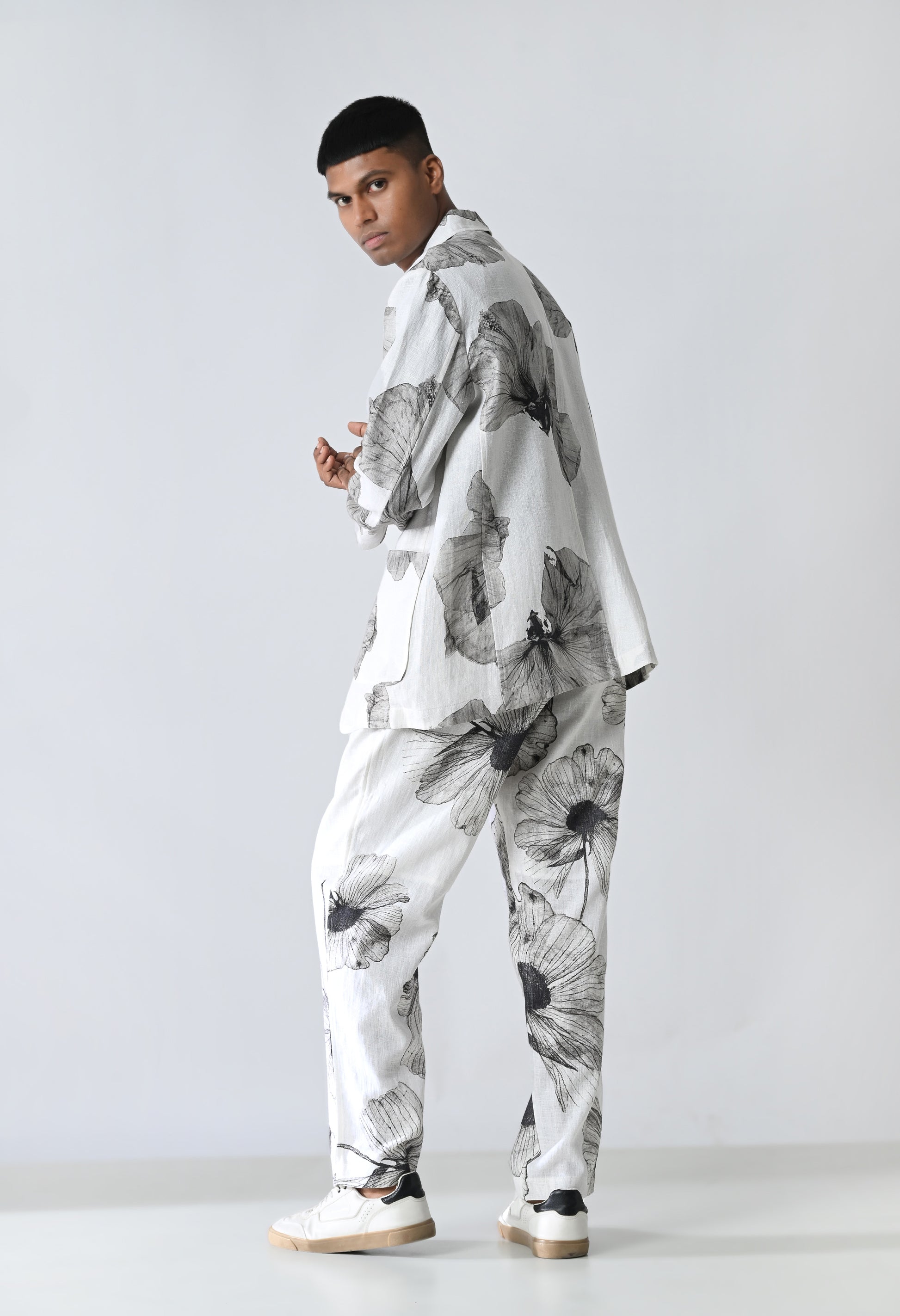 Black floral co-ords