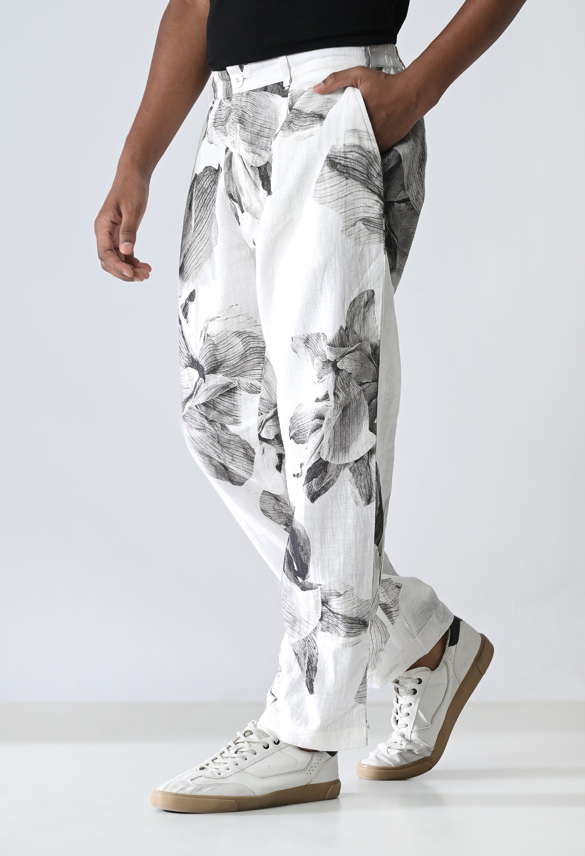 Dark bloom trousers