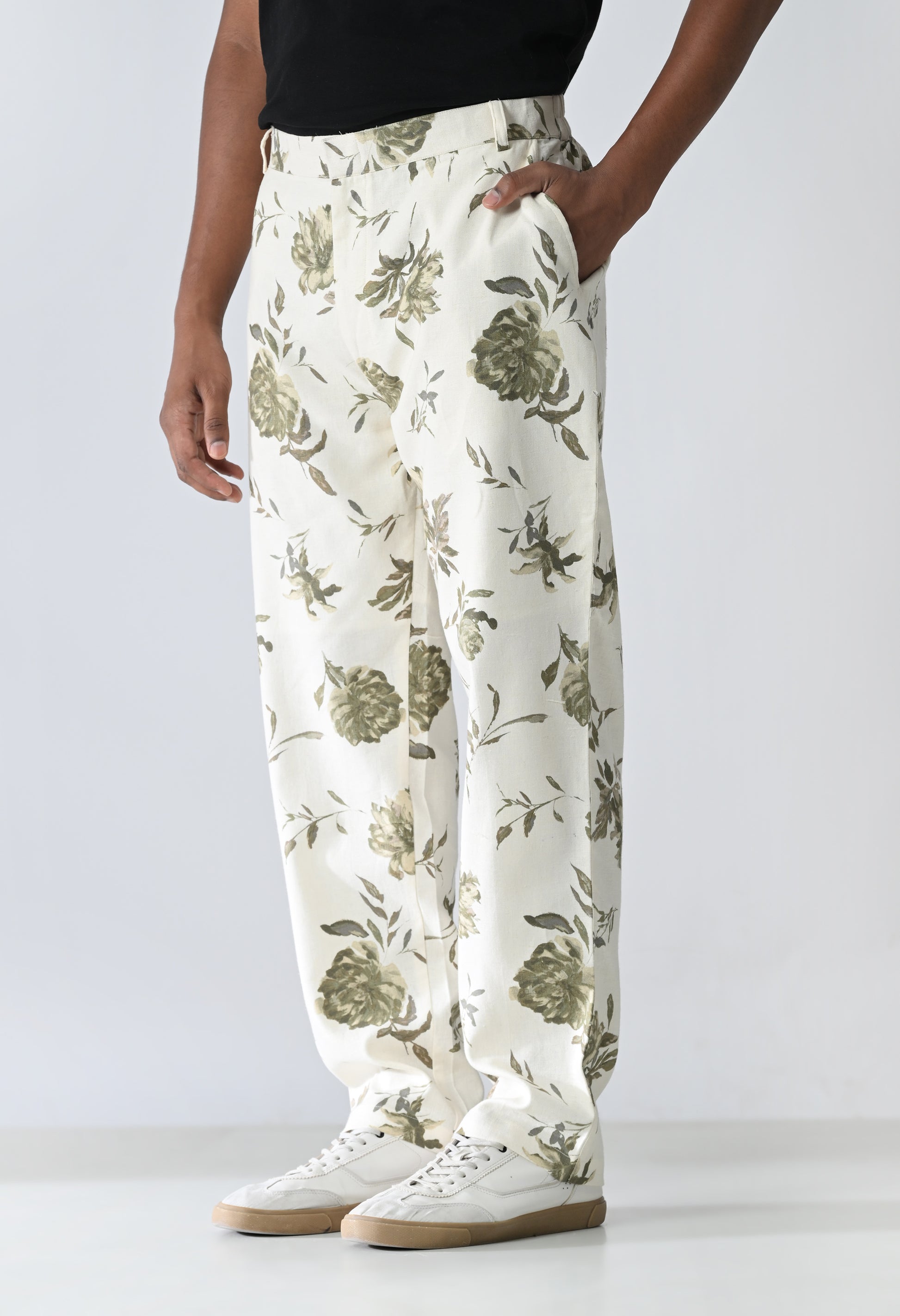 Green leafy trousers