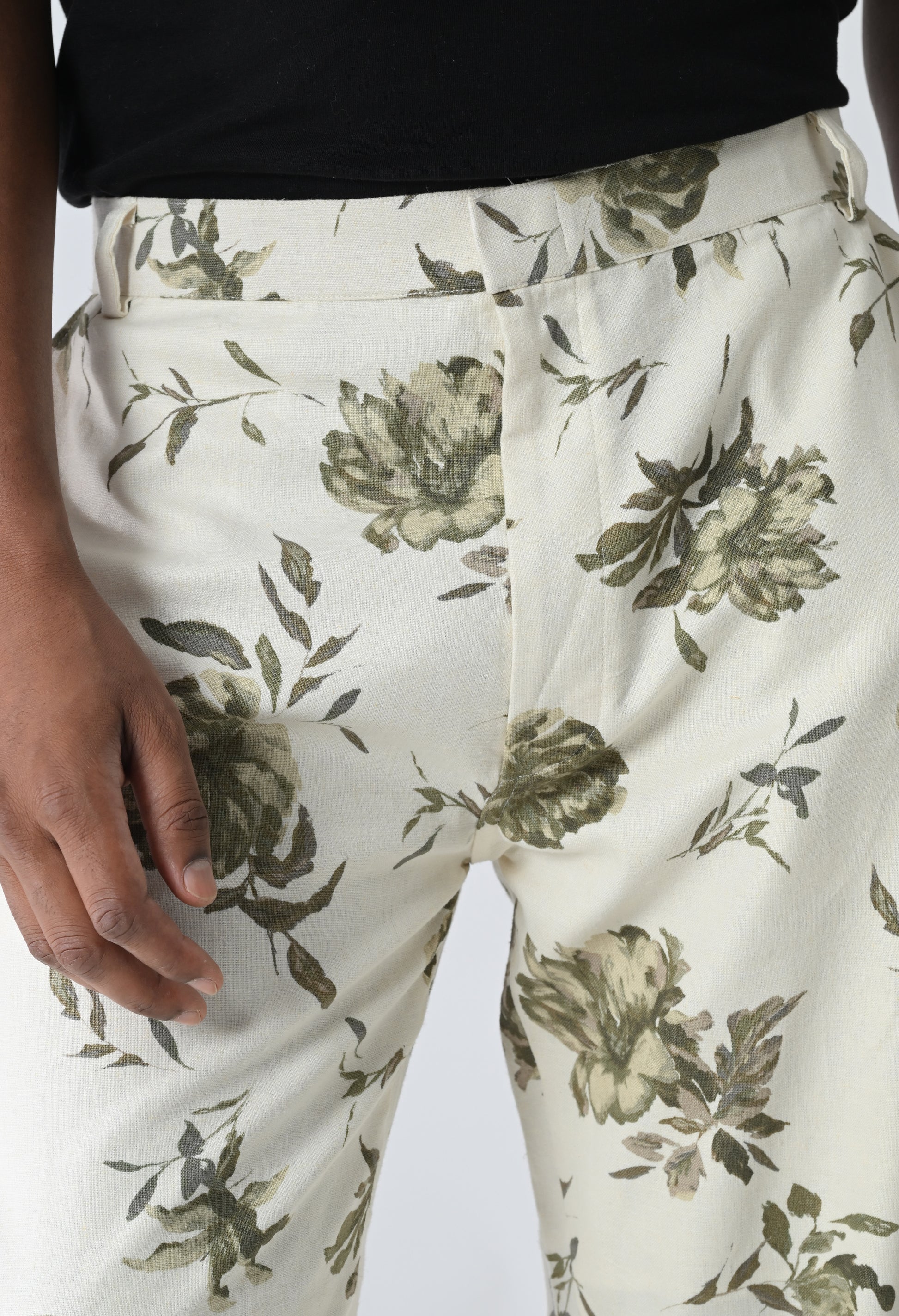 Green leafy trousers