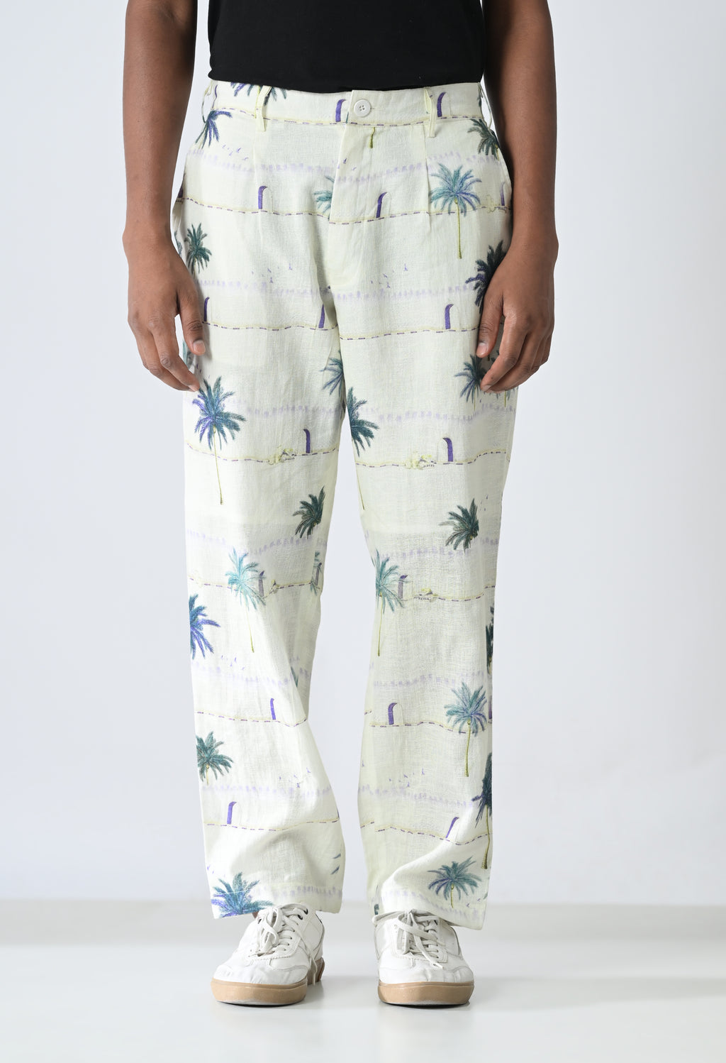 Tropical print trousers